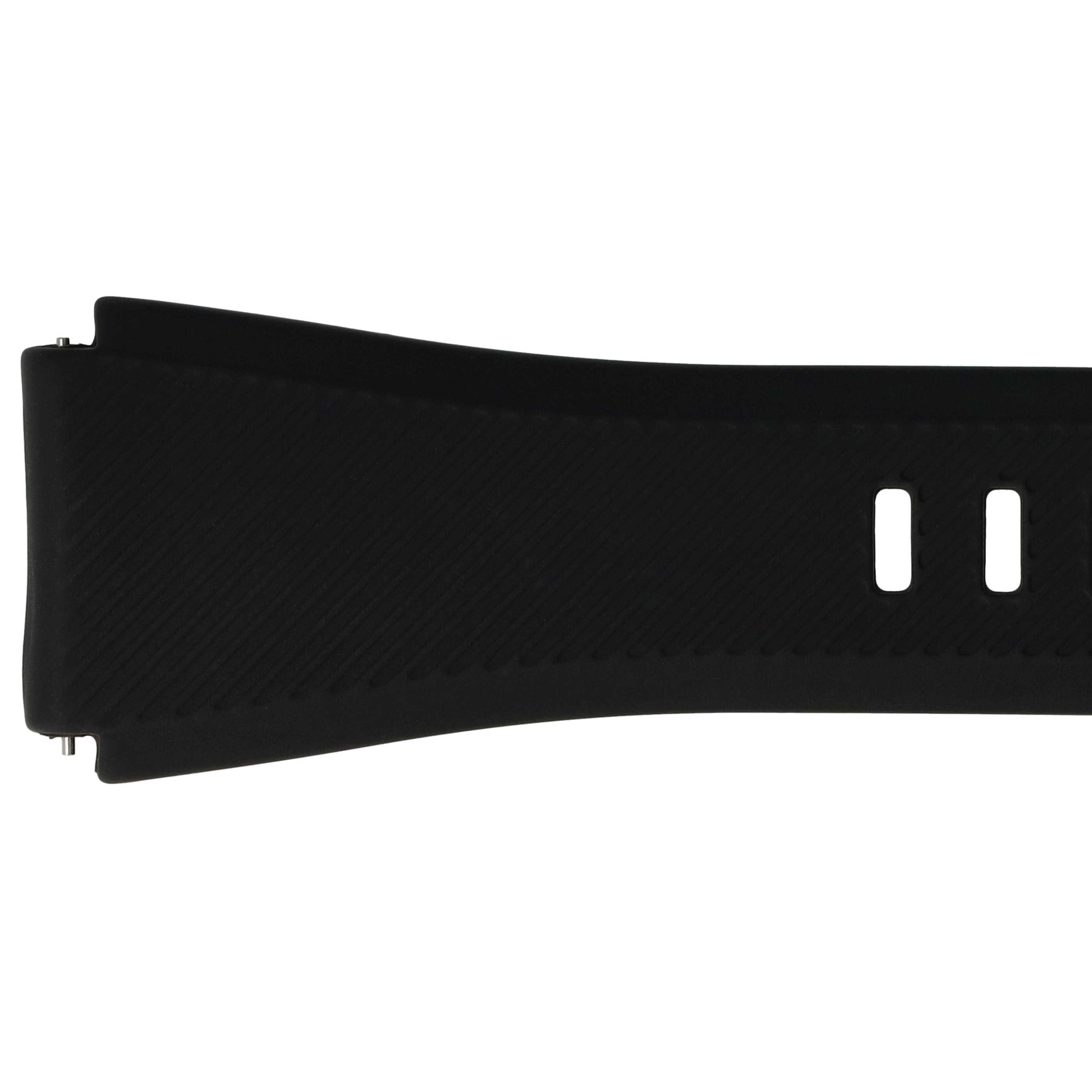 Armband für Samsung Gear Smartwatch - 13cm + 8,3 cm lang, Silikon, schwarz