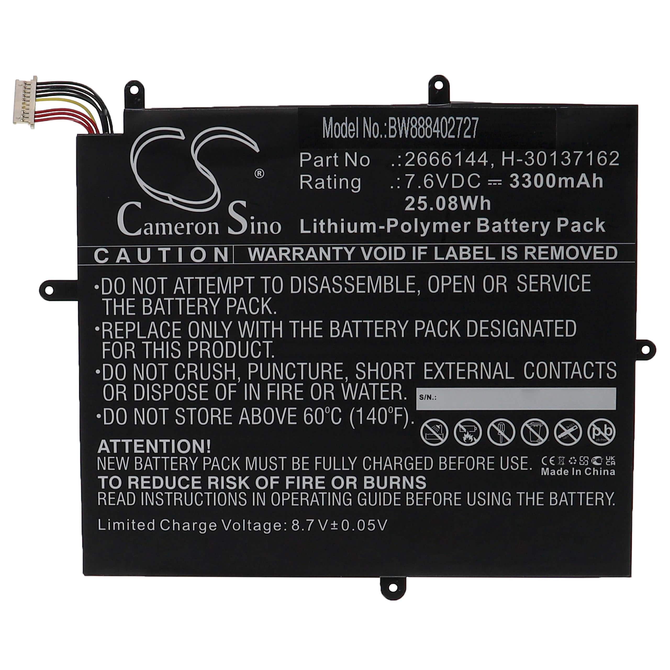 Akumulator do laptopa zamiennik Jumper H-30137162, 2666144 - 3300 mAh 7,6 V LiPo