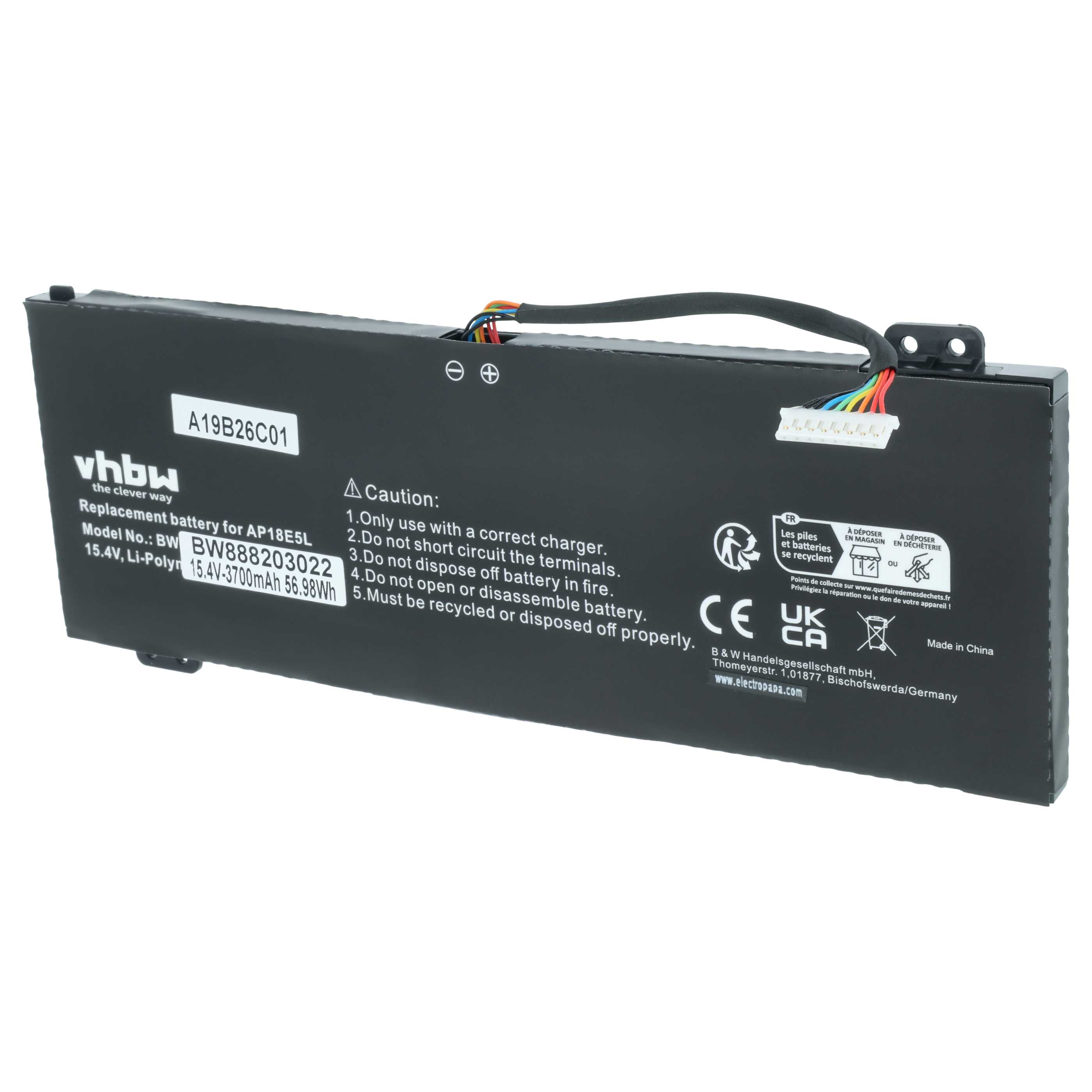 Akumulator do laptopa zamiennik Acer AP18E8M, KT.00407.007, KT00407009, AP18E7M - 3700 mAh 15,4 V LiPo