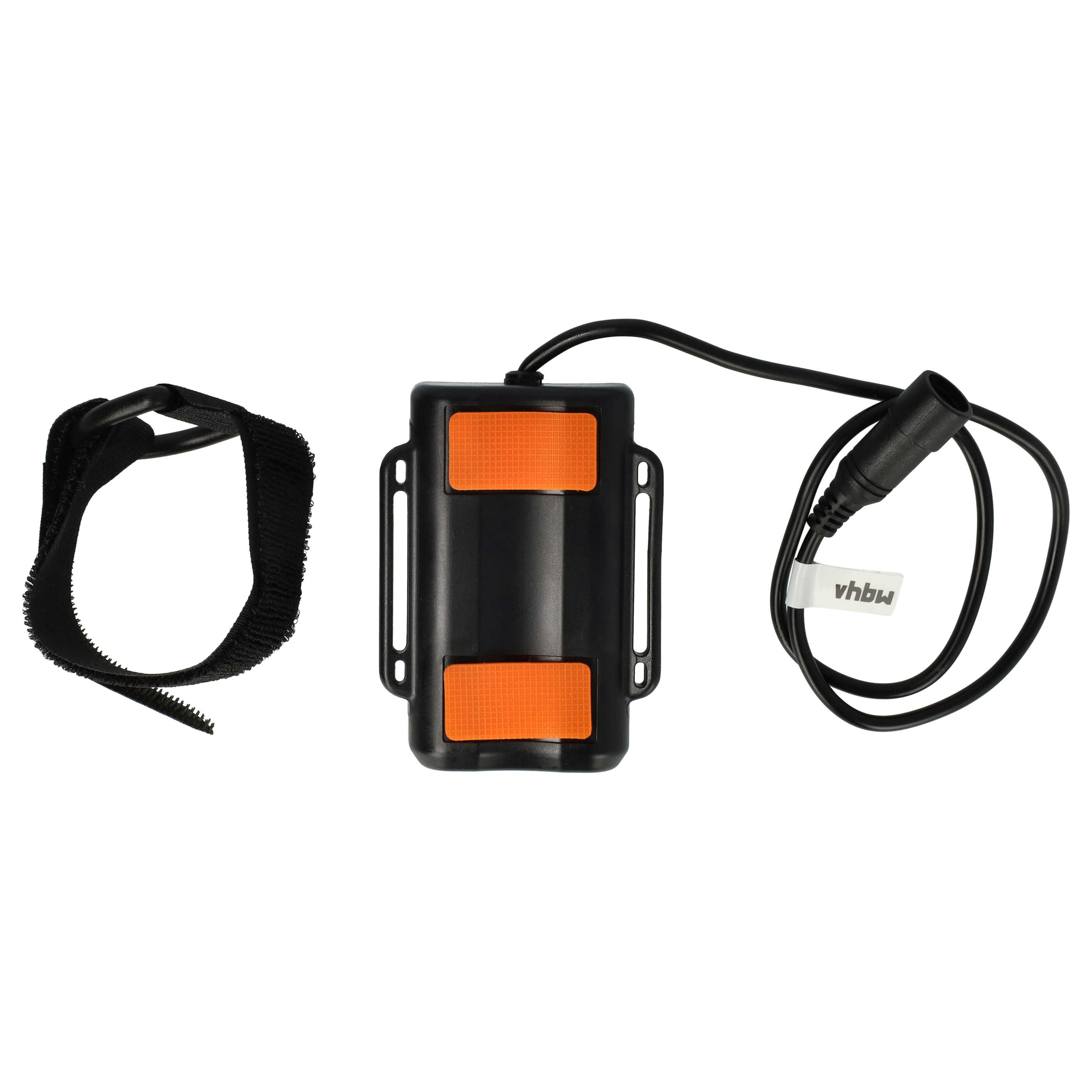 Pakiet baterii do lampek rowerowych reflektorów - 6000 mAh 8,4 V Li-Ion, wodoodporny + ładowarka