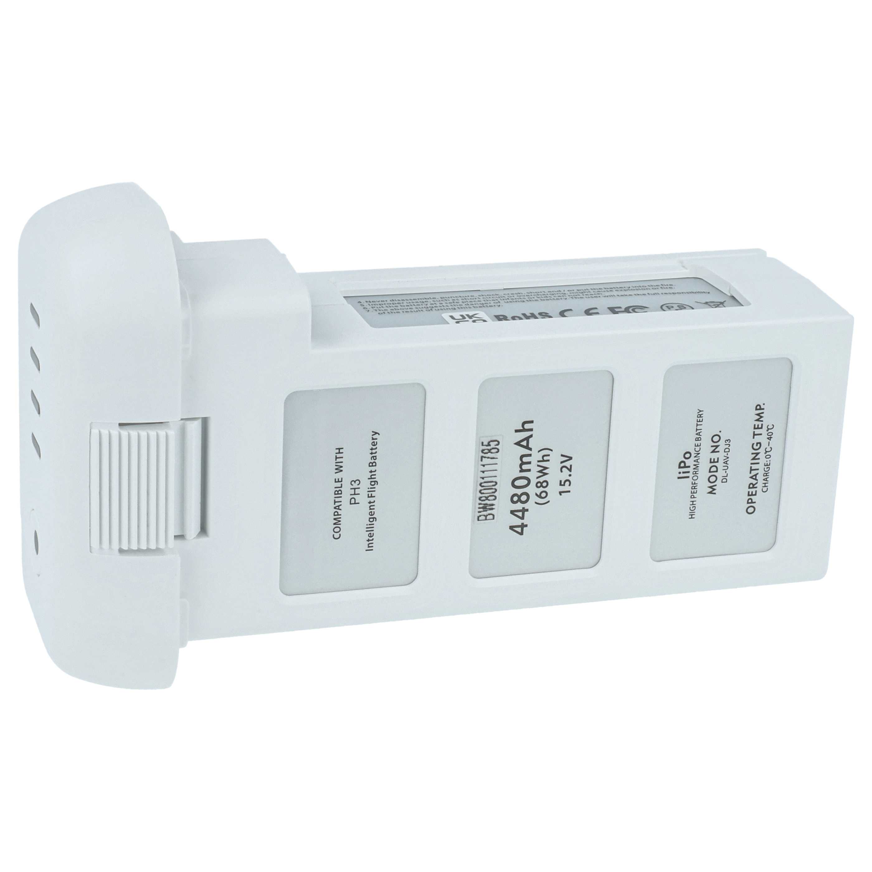 2x Batteries pour drone DJI Phantom 3 Advanced, 3 Professional, 3- 4500mAh 15,2V Li-polymère