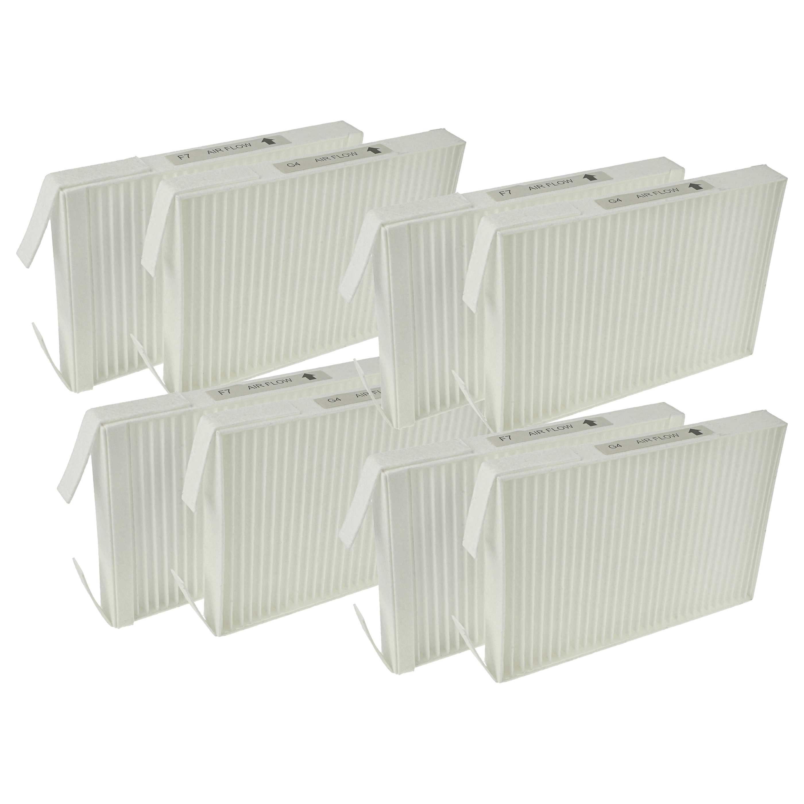 8-tlgs. Filterset als Ersatz für Wernig 527005400 für Zehnder Lüfter u.a. - 18 x 12 x 4 cm