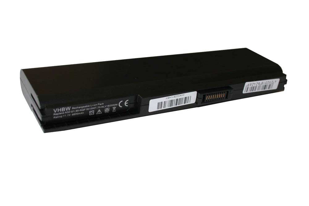 Batería reemplaza Asus 70-NLV1B2000M, 90-NLV1B1000T para notebook Asus - 6600 mAh 11,1 V Li-Ion negro