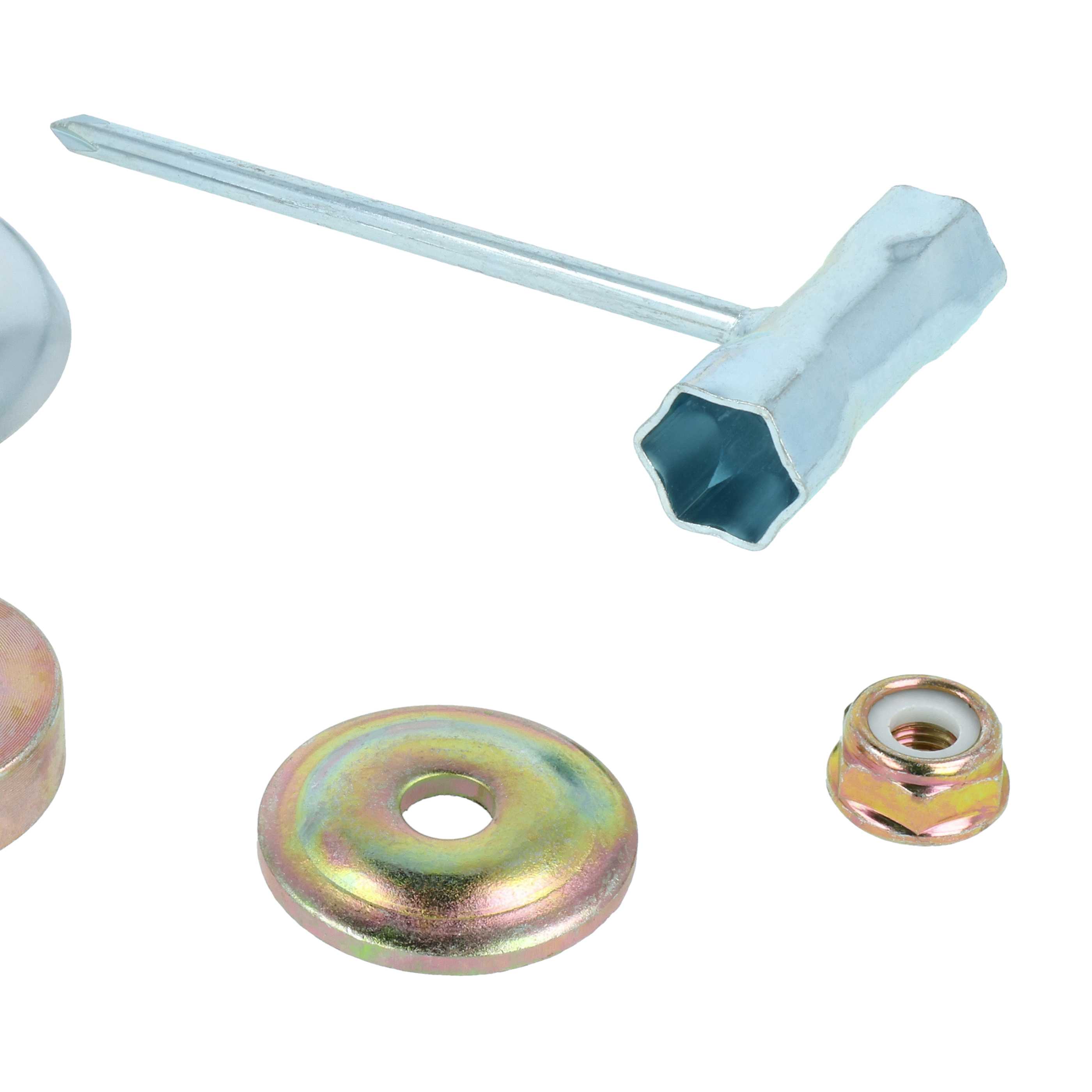 Cepillo malas hierbas metal para dispositivo de jardín Dolmar, Honda, Kawasaki, Makita - Con set de accesorios