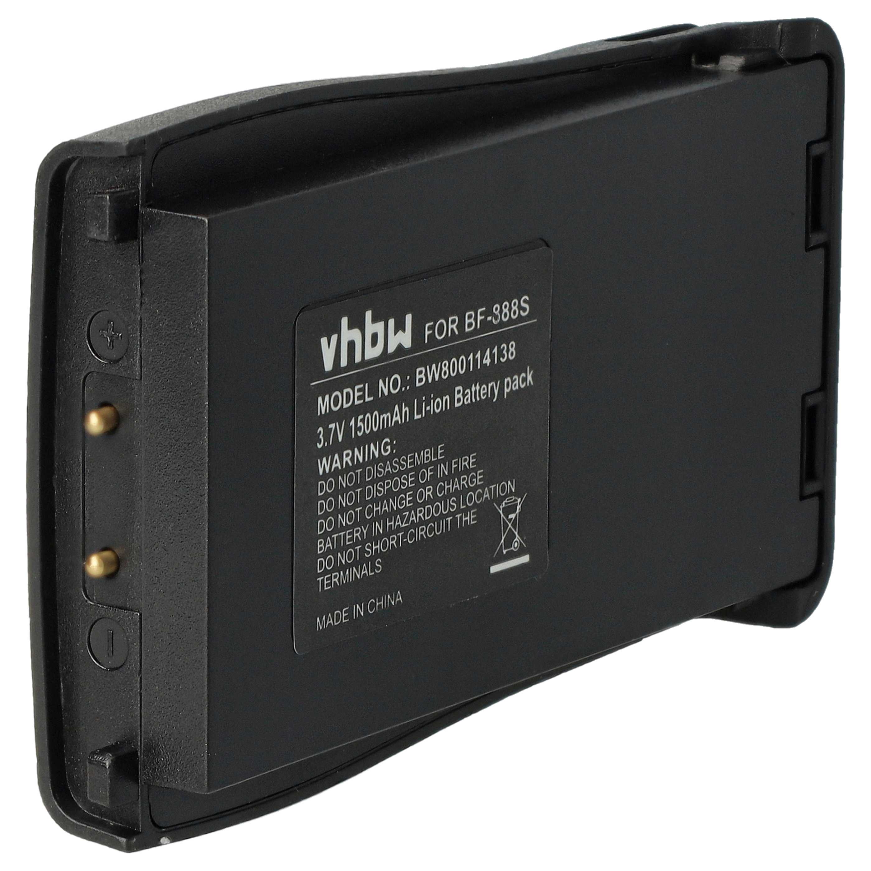 Batteria sostituisce Baofeng BL-1 per dispositivo radio Retevis - 1500mAh 3,7V Li-Ion