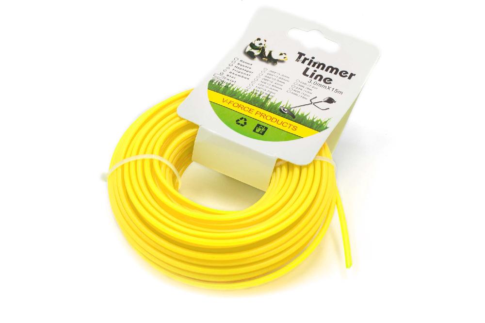 Line suitable for Bosch Makita Lawn Mower, Grass Trimmer - Trimmer Line Yellow, 3 mm x 15 m, Round