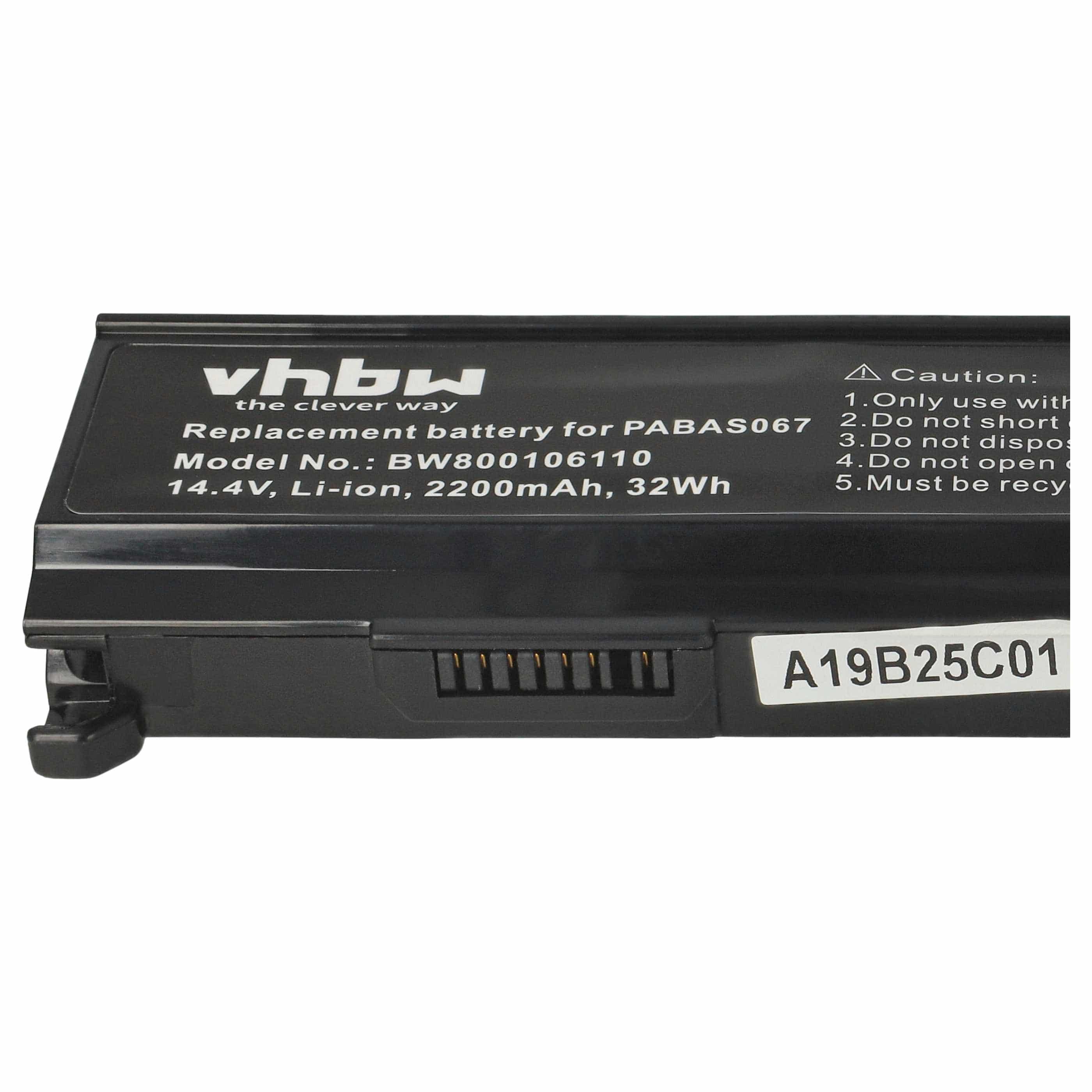 Akumulator do laptopa zamiennik Toshiba PA3451U-1BRS, PABAS067 - 2200 mAh 14,4 V Li-Ion, czarny