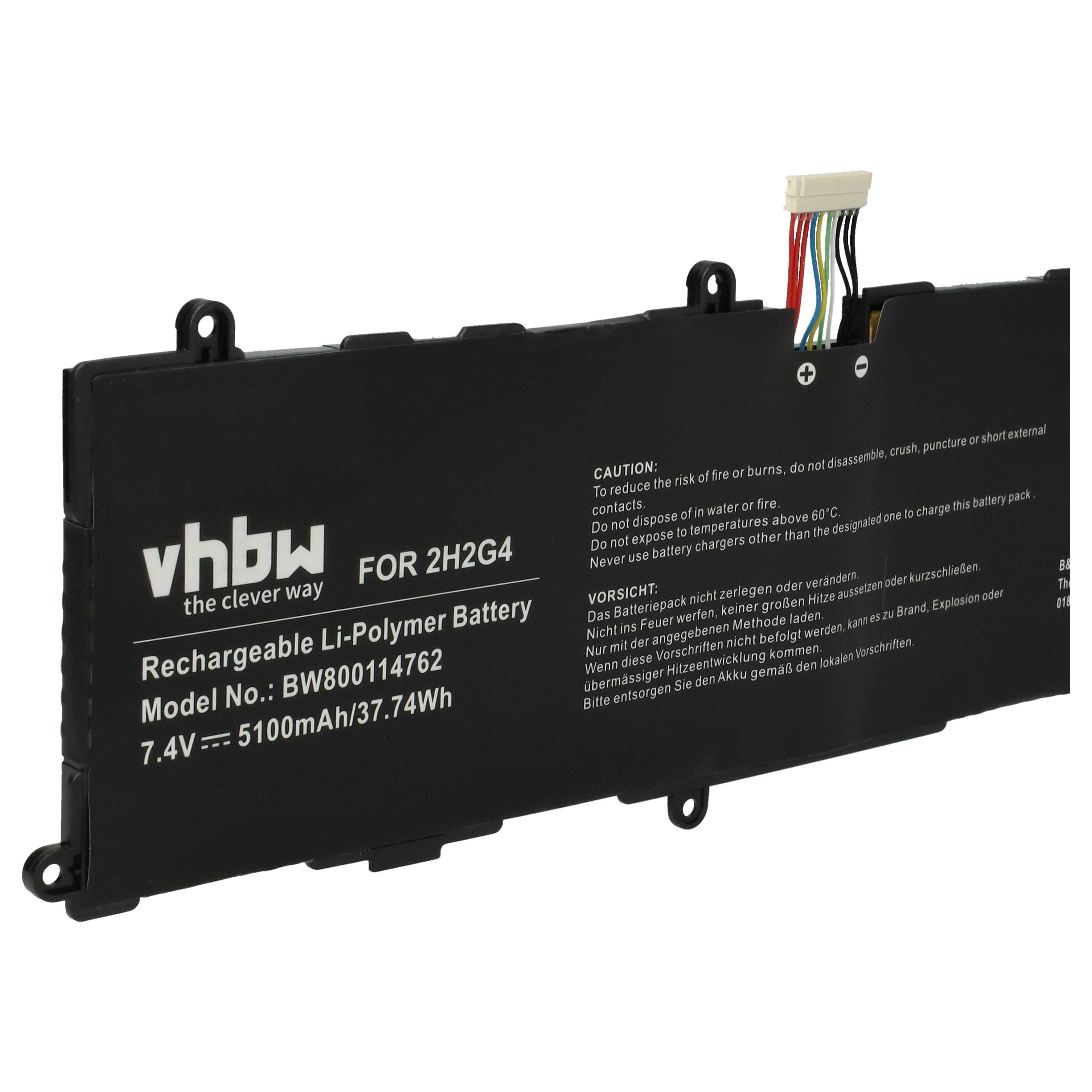 Tablet Battery Replacement for Dell TXJ69, 2H2G4 21CP5/63/105, HFRC3, 2H2G4 - 5100 mAh 7.4 V Li-polymer