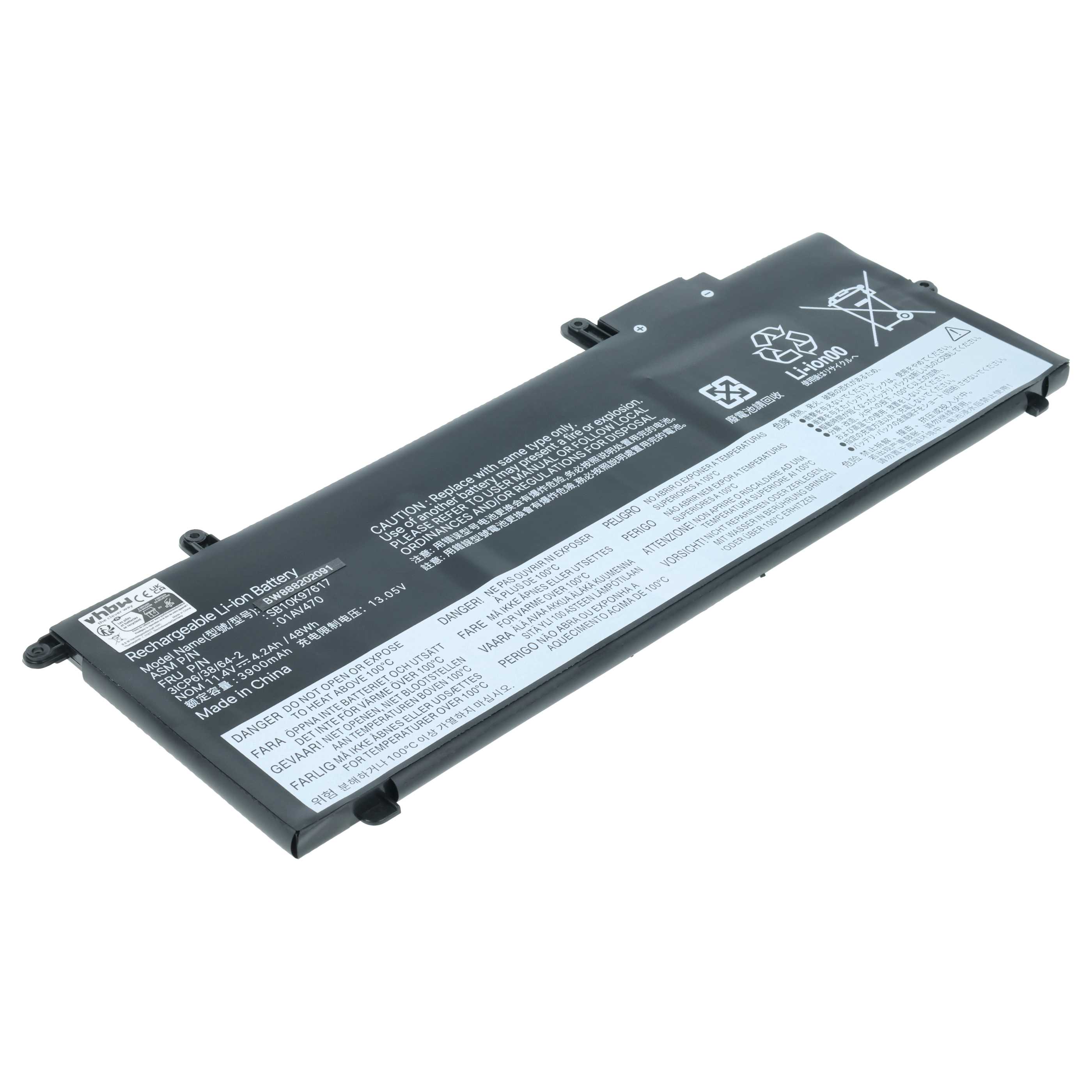 Akumulator do laptopa zamiennik Lenovo 01AV431, 01AV472, 01AV470, 01AV471 - 4050 mAh 11,46 V LiPo, czarny