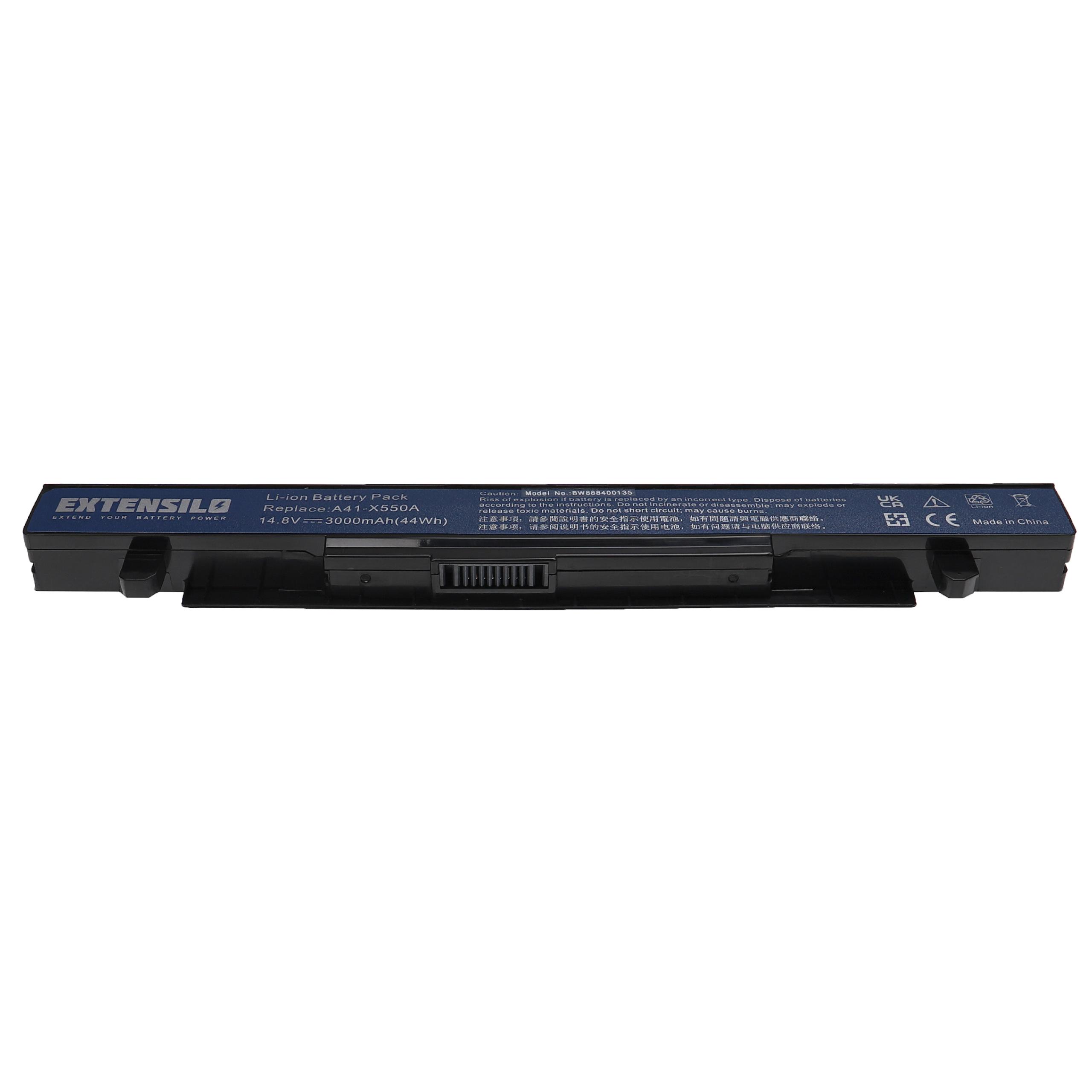 Akumulator do laptopa zamiennik Asus A41-X550A, A41-X550 - 3000 mAh 14,8 V Li-Ion