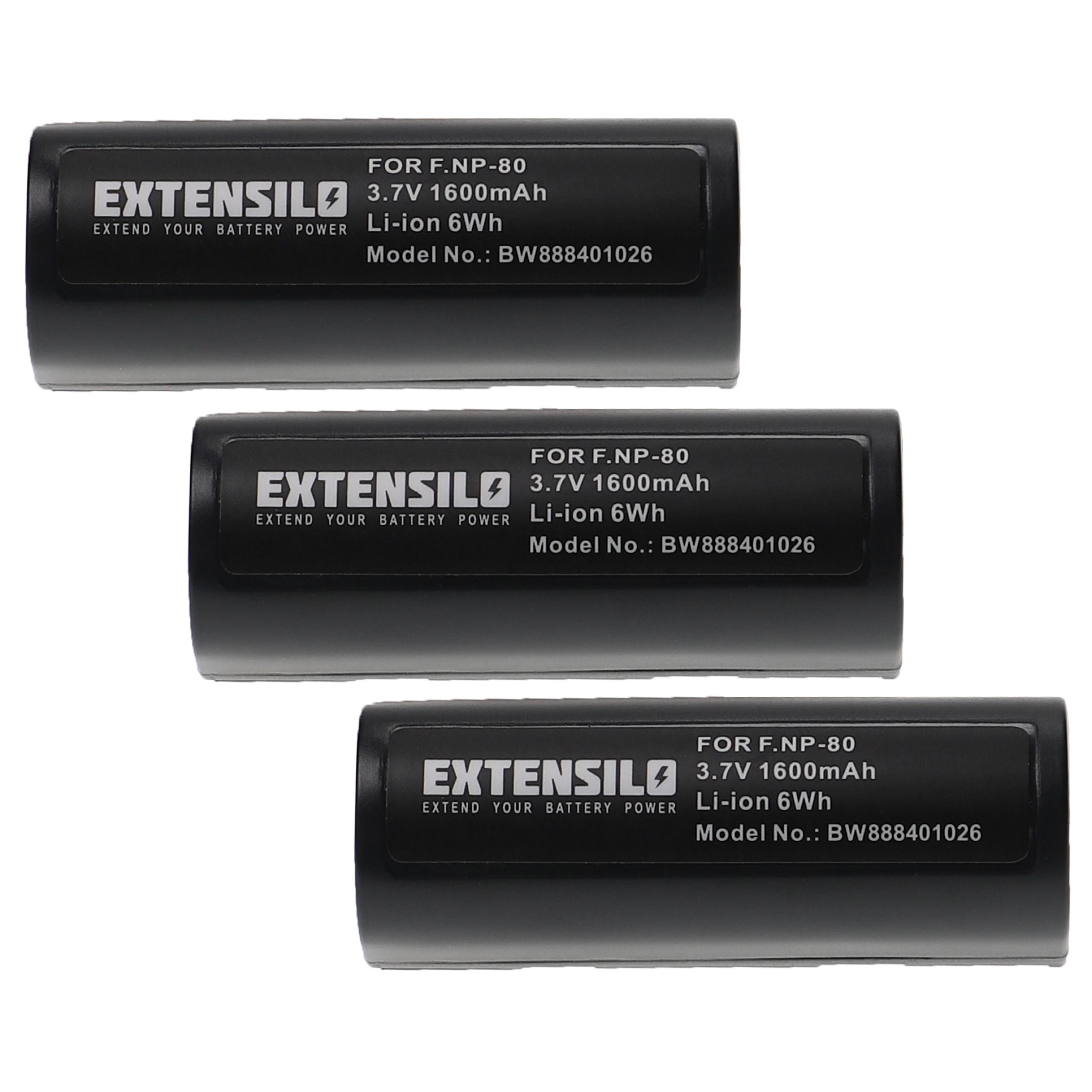 3x Battery replaces Epson EU-85, EPALB1, B32B818233, B32B818232 - 1600mAh, 3.7V, Li-Ion