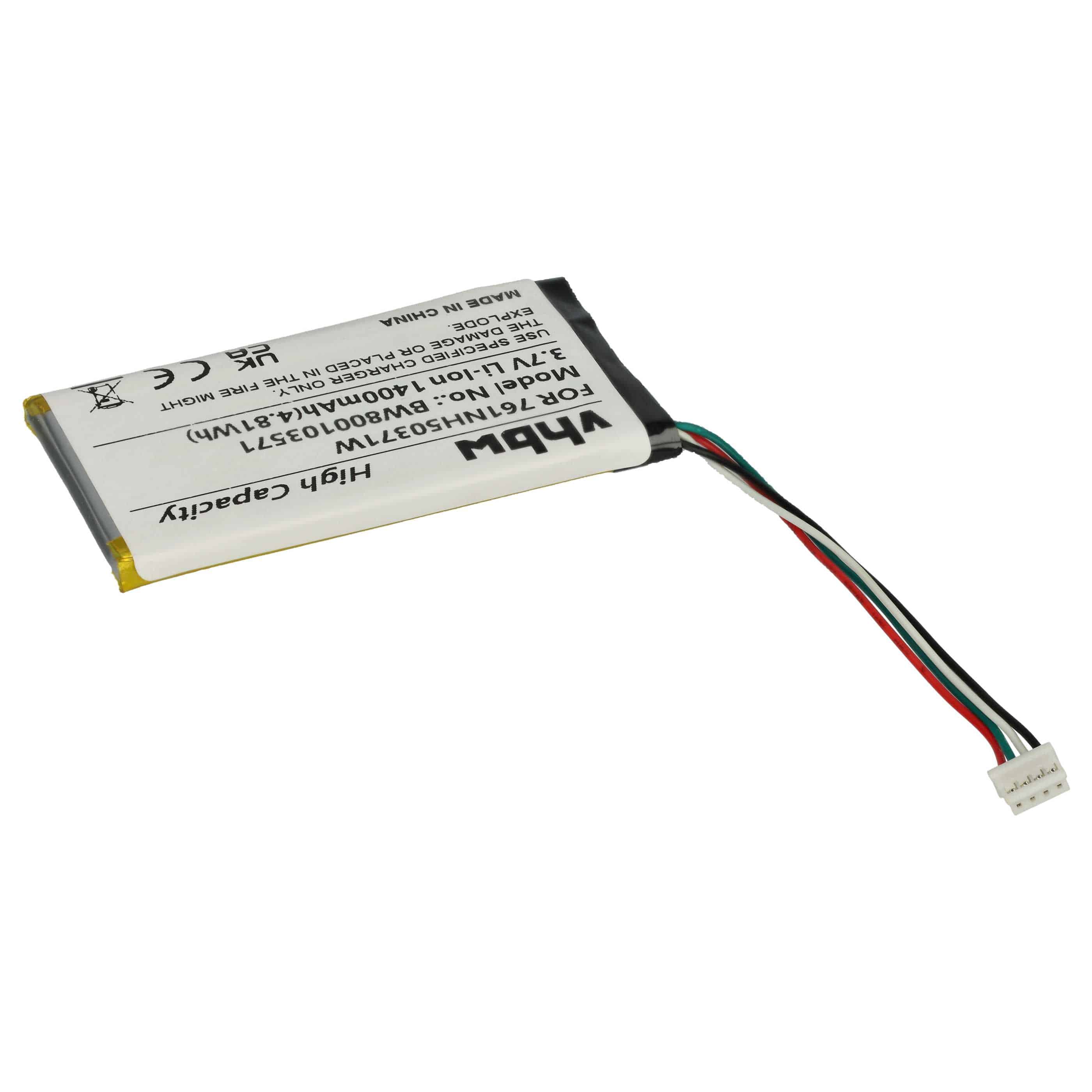 Akumulator do nawigacji GPS zamiennik Navigon 761NH50371W - 1300 mAh 3,7 V LiPo