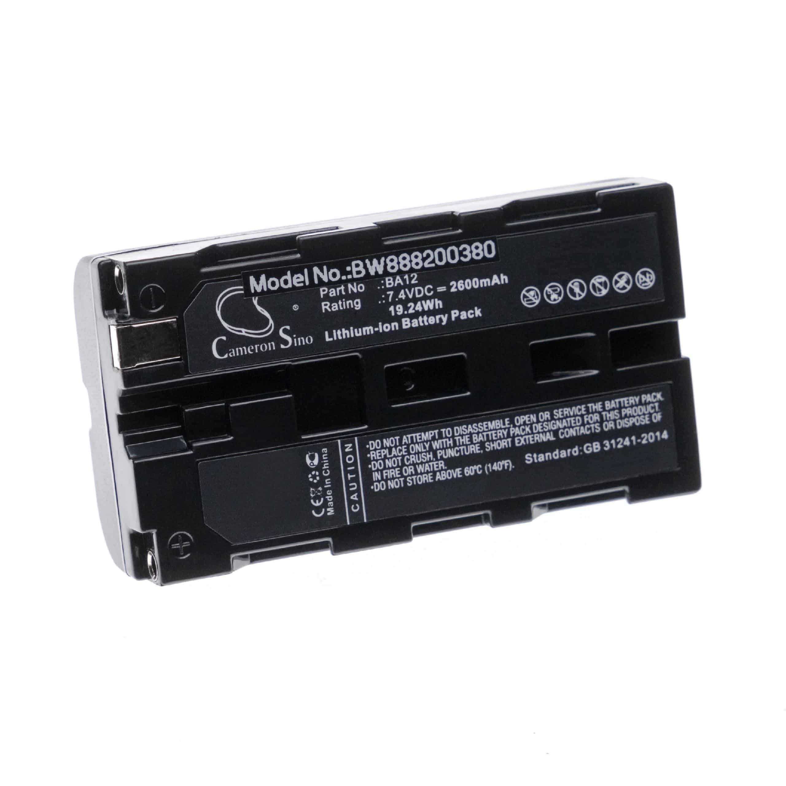 Electric Guitar Battery Replacement for Line 6 BA12, 98-034-0003 - 2600mAh 7.4V Li-Ion