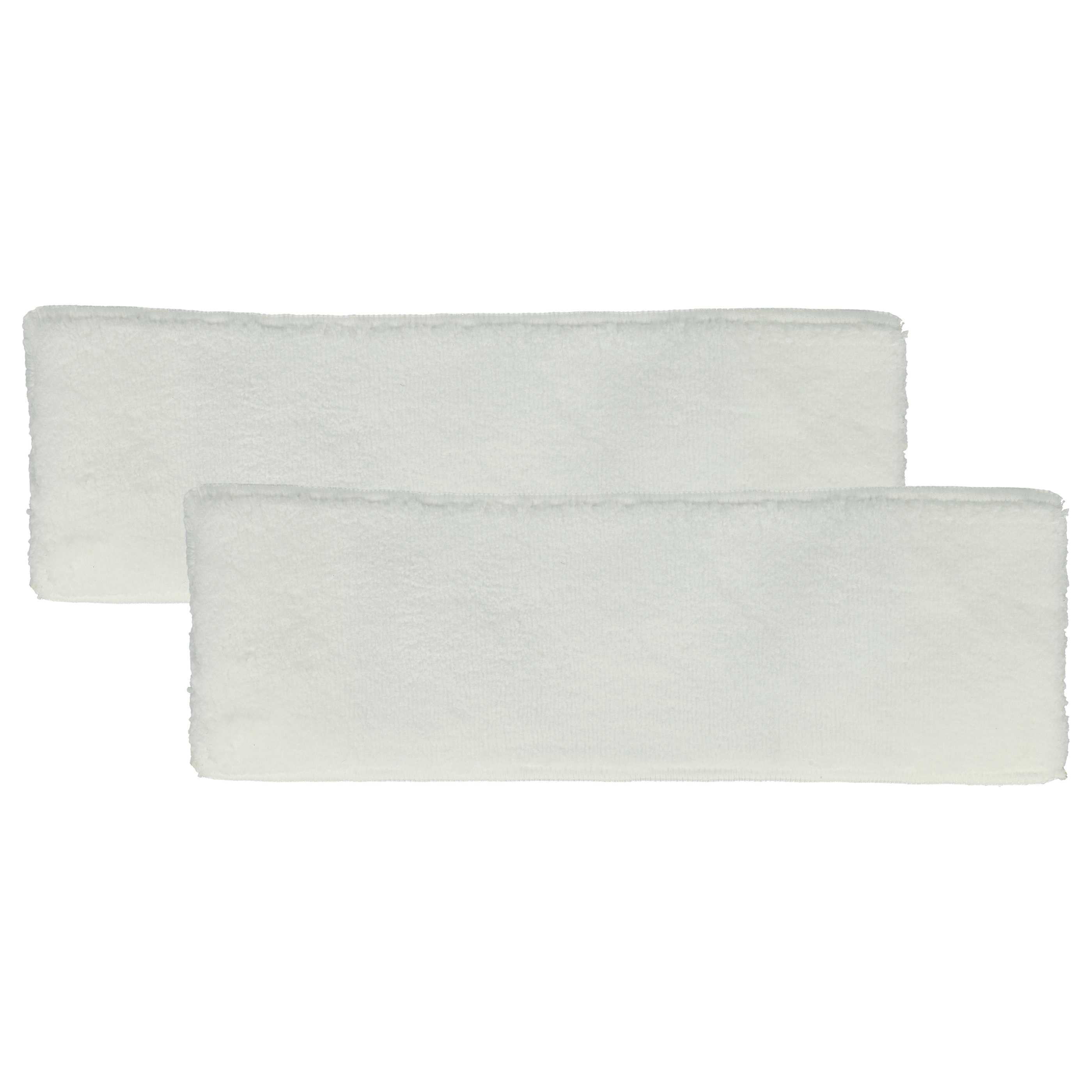 2x Lingette remplace Kärcher 2.863-020.0 pour nettoyeur vapeur Kärcher - microfibre, blanc