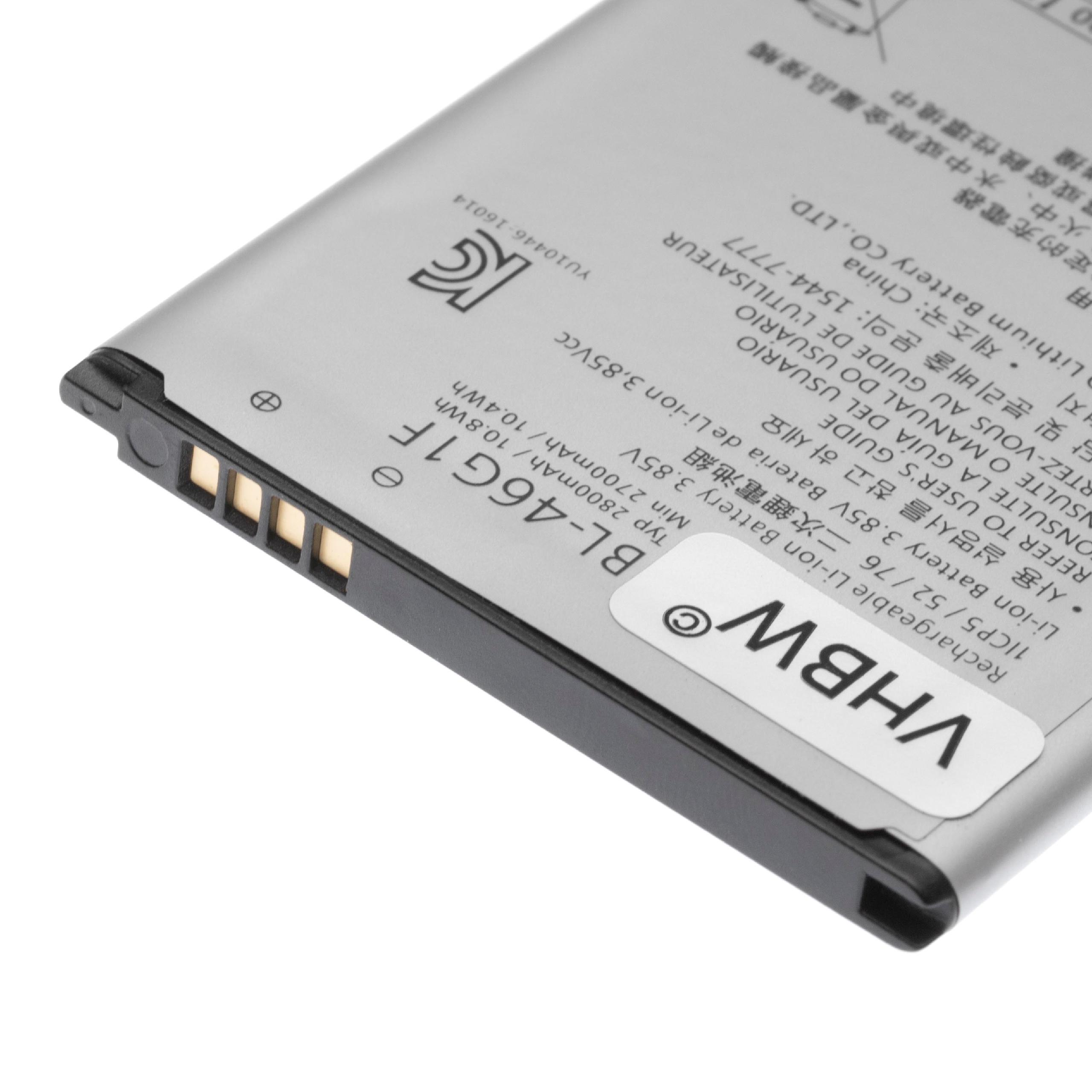 Batería reemplaza LG BL-46G1F para móvil, teléfono LG - 2200 mAh 3,85 V Li-Ion