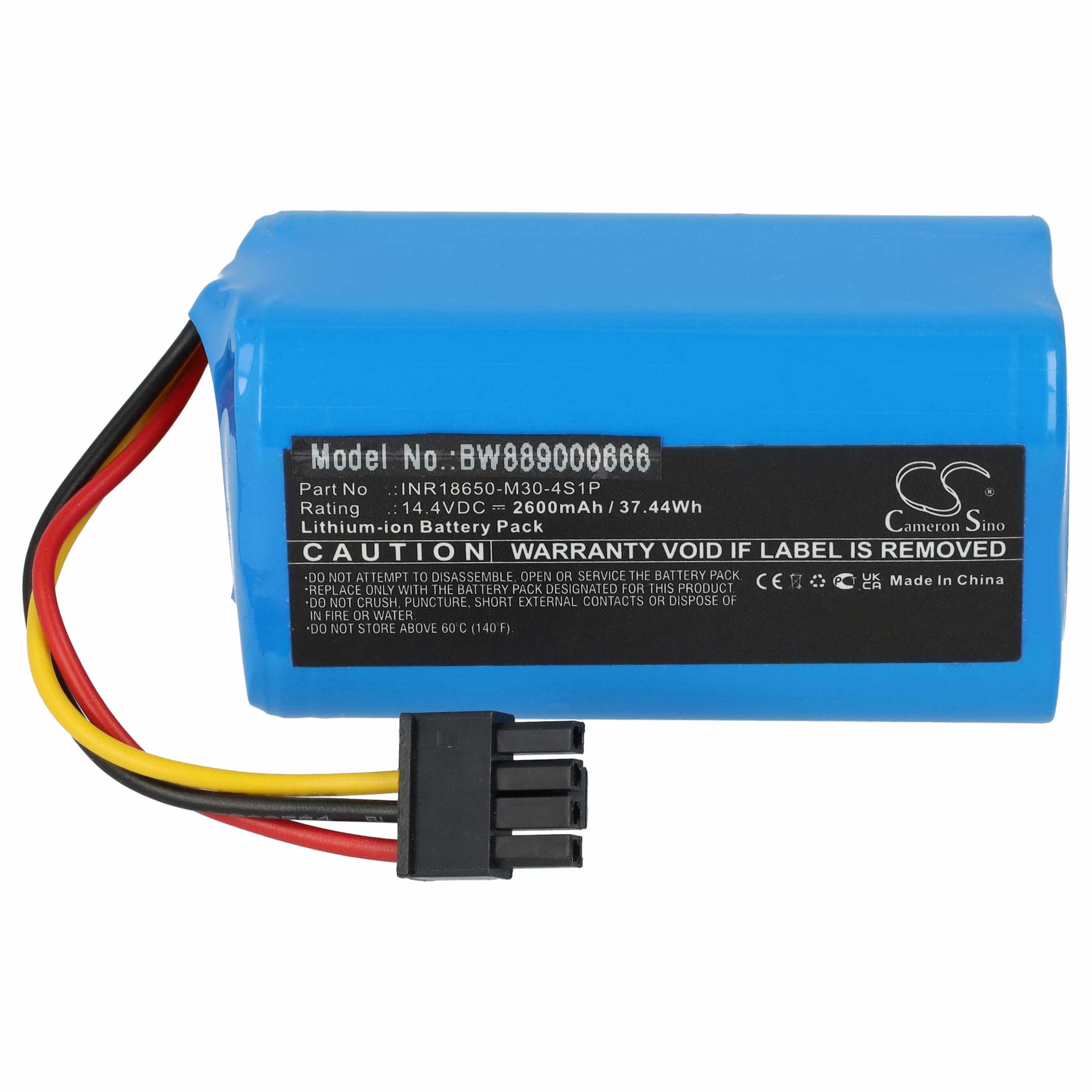 Battery replaces Proscenic T-4S1P-B-U21 for Proscenic 2600mAh, 14.4V, Li-Ion