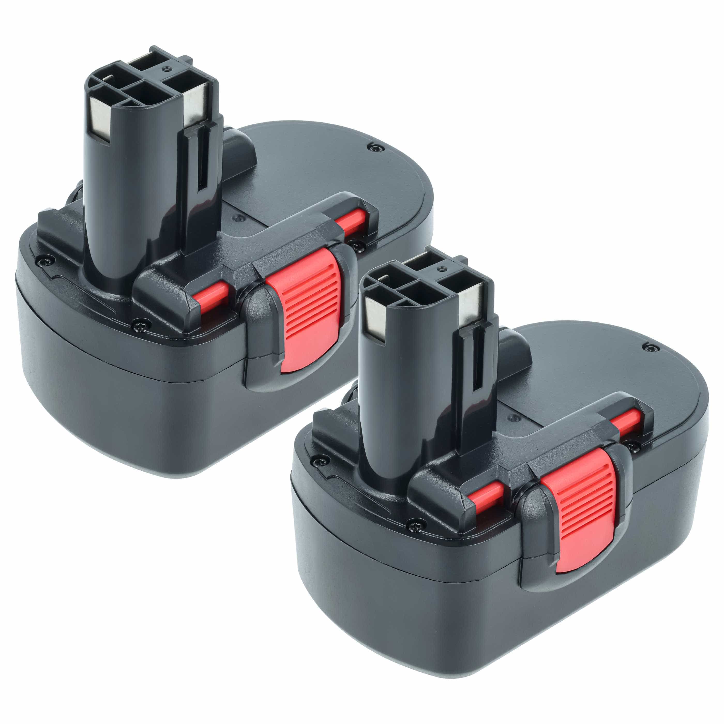 2x Battery replaces Bosch 2 607 335 278, 2 607 335 266 Electric Power Tool - 2000 mAh, 18 V, NiMH