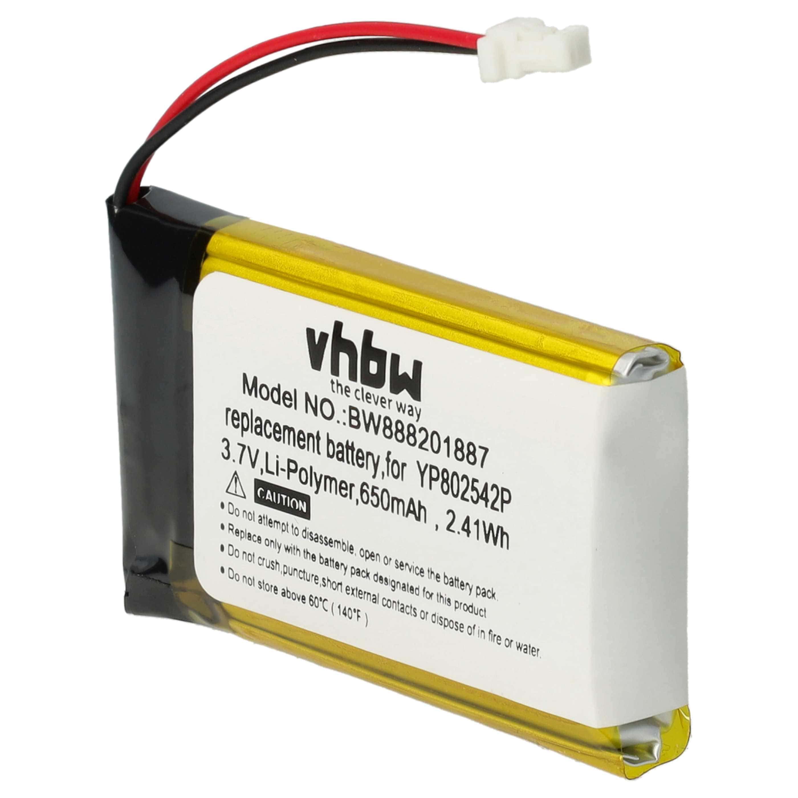 2x Akumulator do słuchawek bezprzewodowych zamiennik Sena YP802542P - 650 mAh 3,7 V LiPo