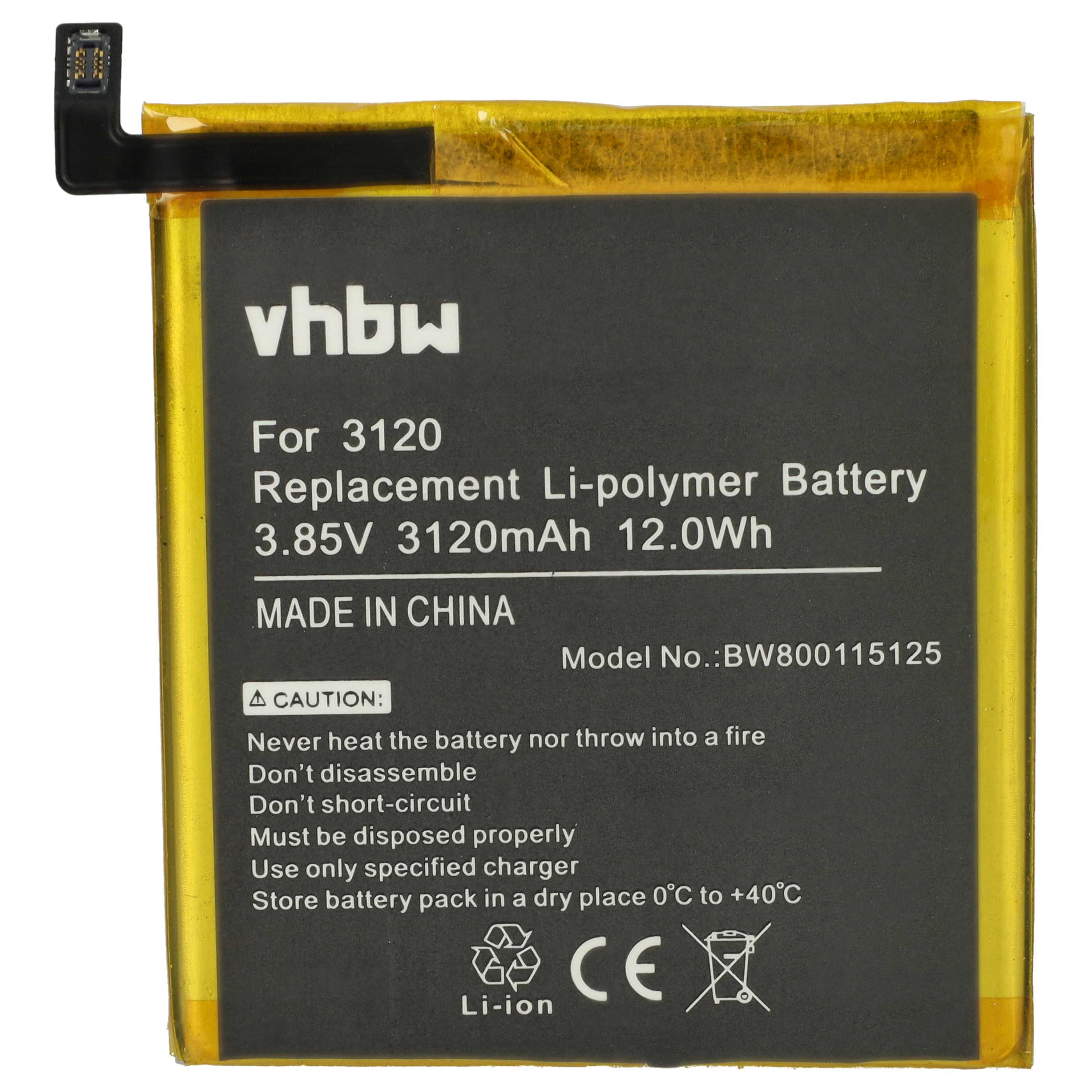 Akumulator do telefonu smartfona zamiennik BQ 3120 - 3120 mAh 3,85 V LiPo