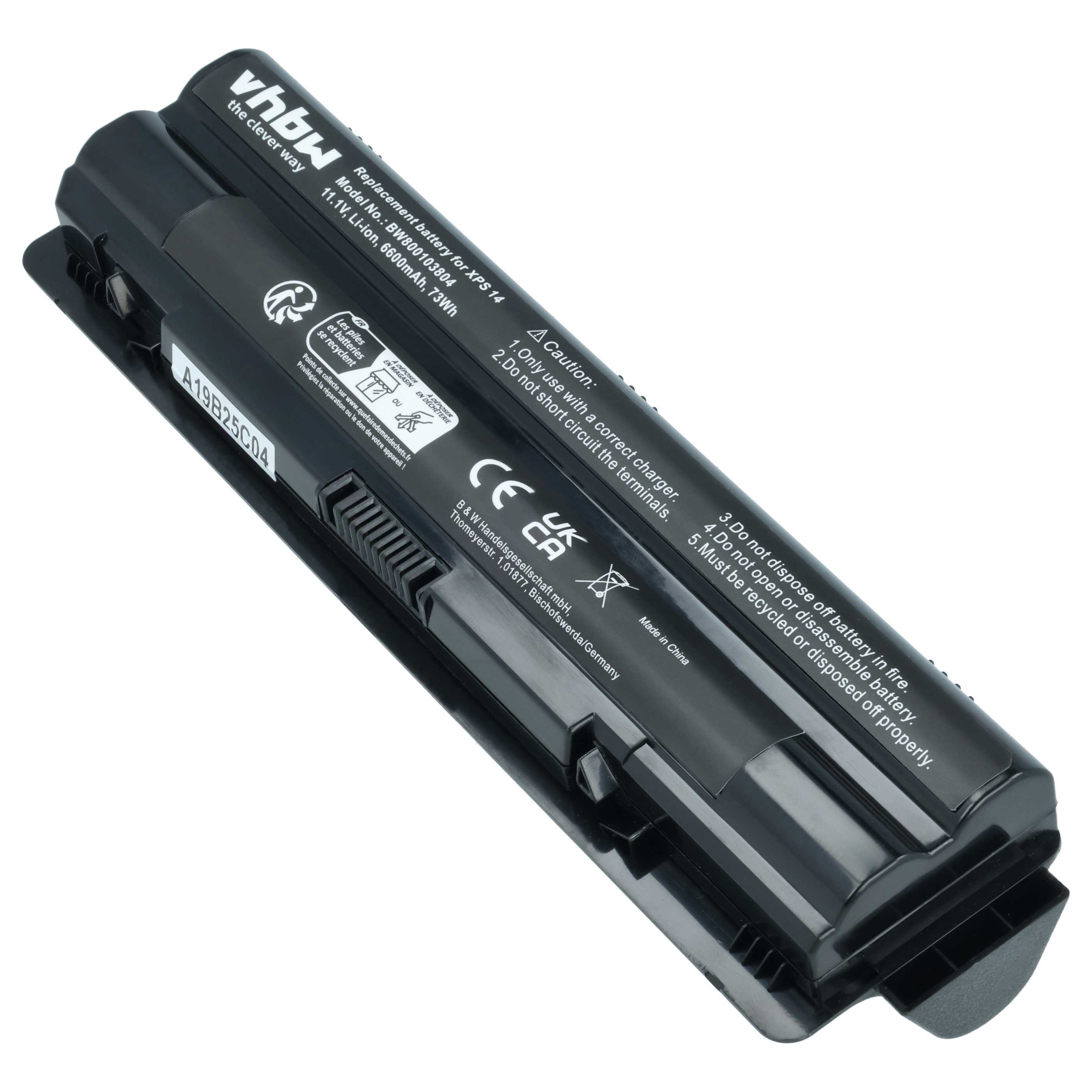 Akumulator do laptopa zamiennik Dell 0R4CN5, 0JWPHF, 312-1123, 08PGNG, 0J70W7 - 6600 mAh 11,1 V Li-Ion, czarny