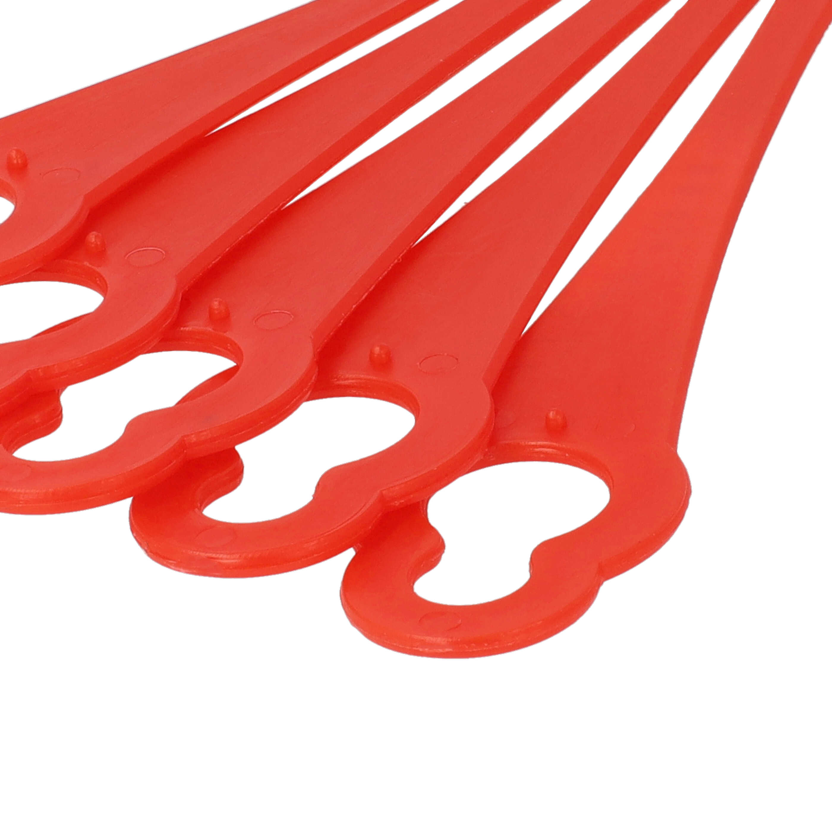 50x Exchange Blade replaces ALM BQ026 for Cordless Strimmer etc. - nylon / plastic, red