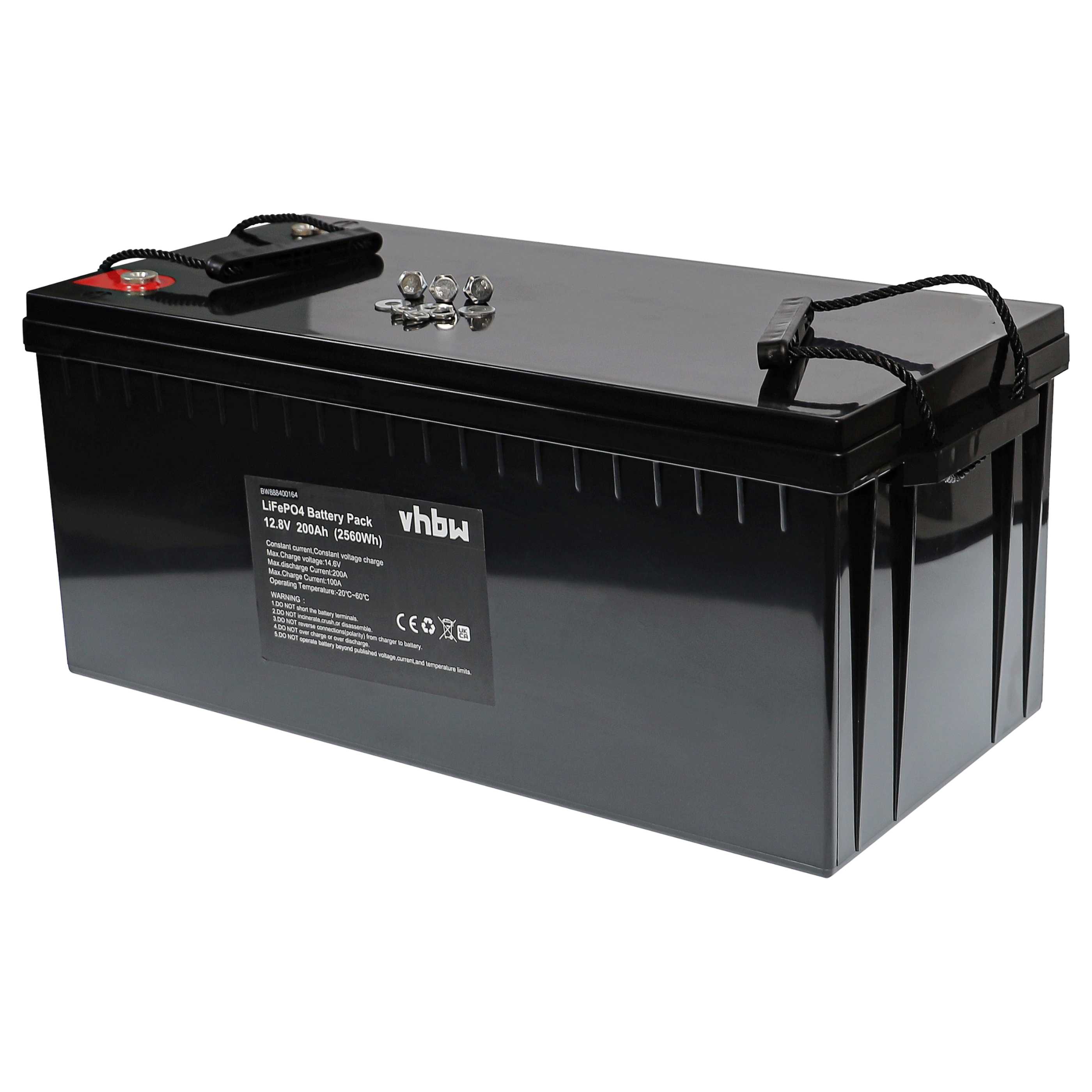 Batteria per camper, barca, camping, roulotte, impianto solare - 200Ah 12,8V LiFePO4