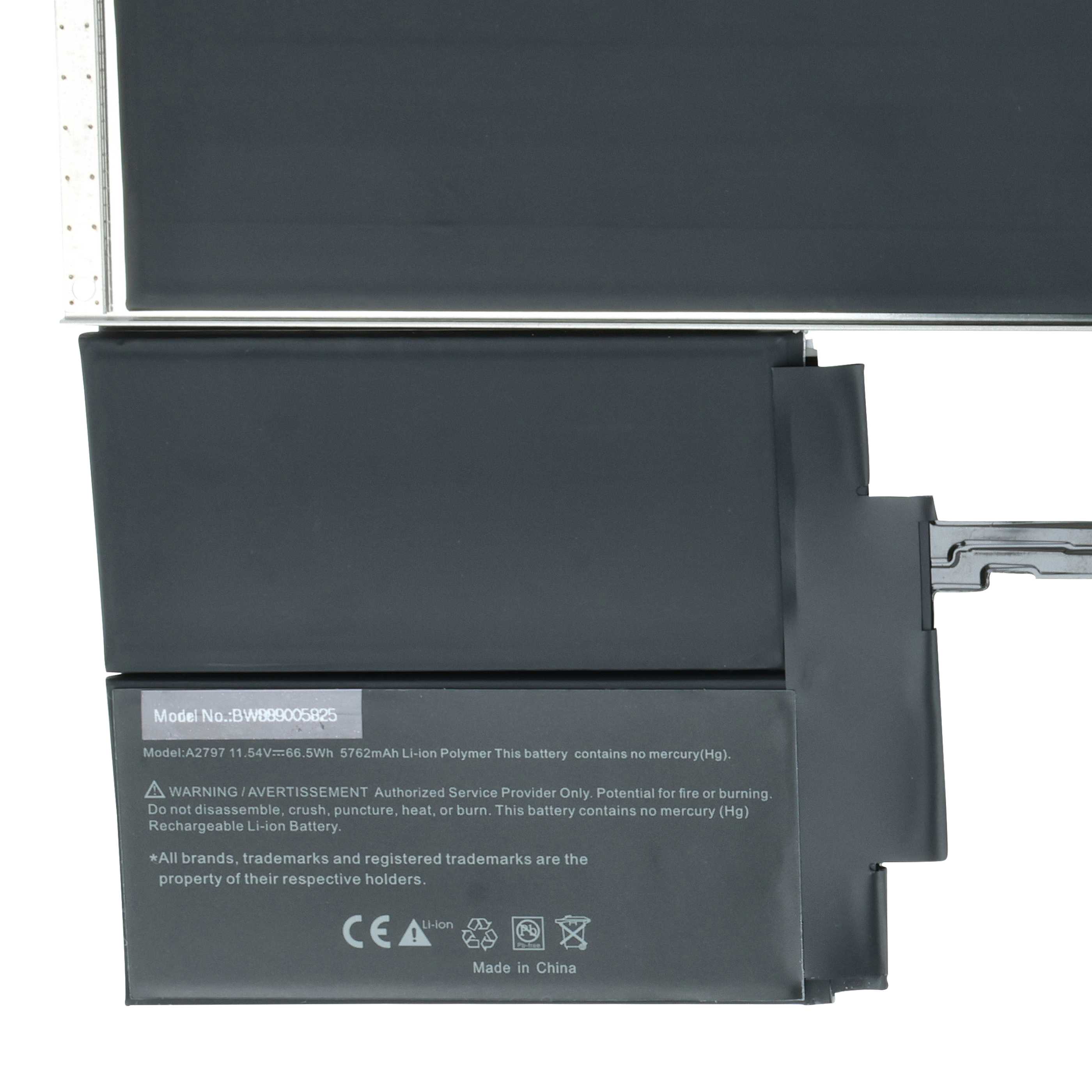 Notebook-Akku als Ersatz für Apple A2797 für Apple - 5762mAh 11,54V Li-Ion