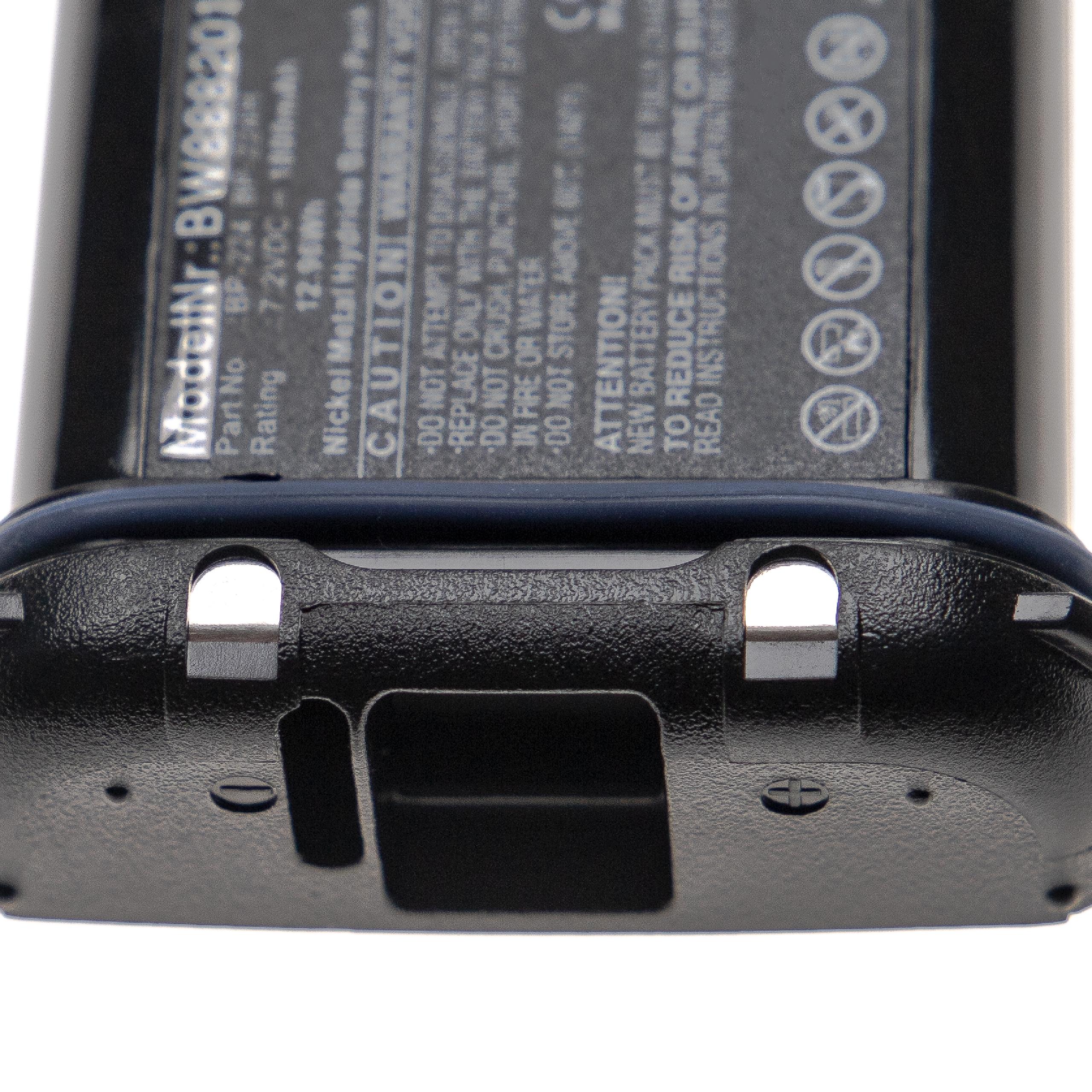 Batería reemplaza Icom BP-224H, BP-224 para radio, walkie-talkie Icom - 1800 mAh 7,2 V NiMH