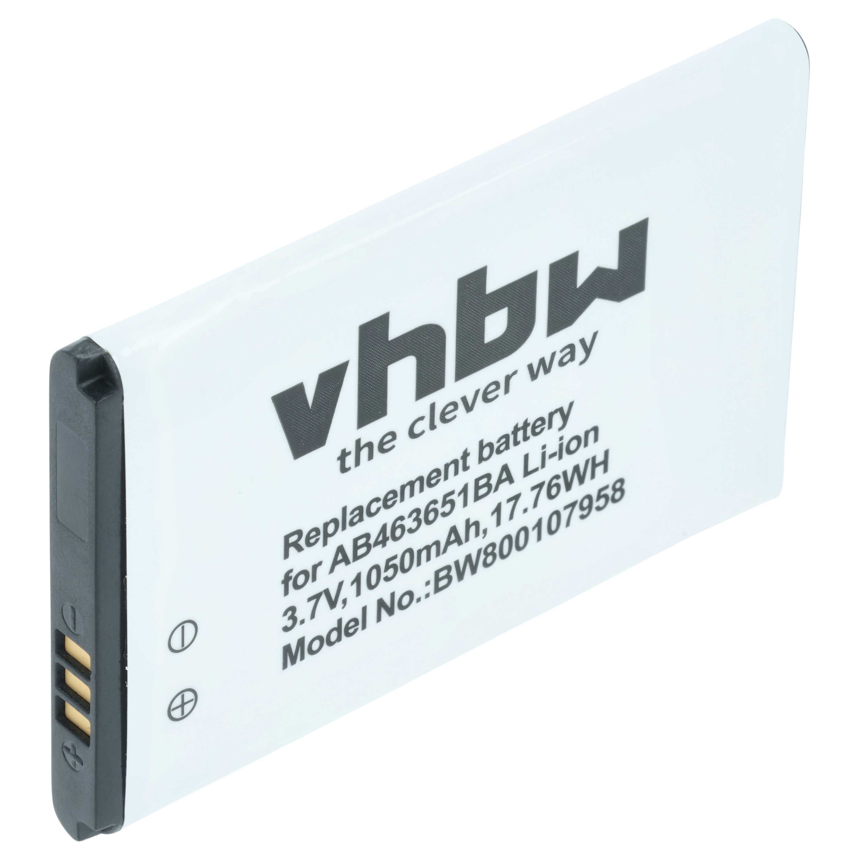 Akumulator do telefonu smartfona zamiennik Samsung AB463651BABSTD, AB463651BA - 1050 mAh 3,7 V Li-Ion