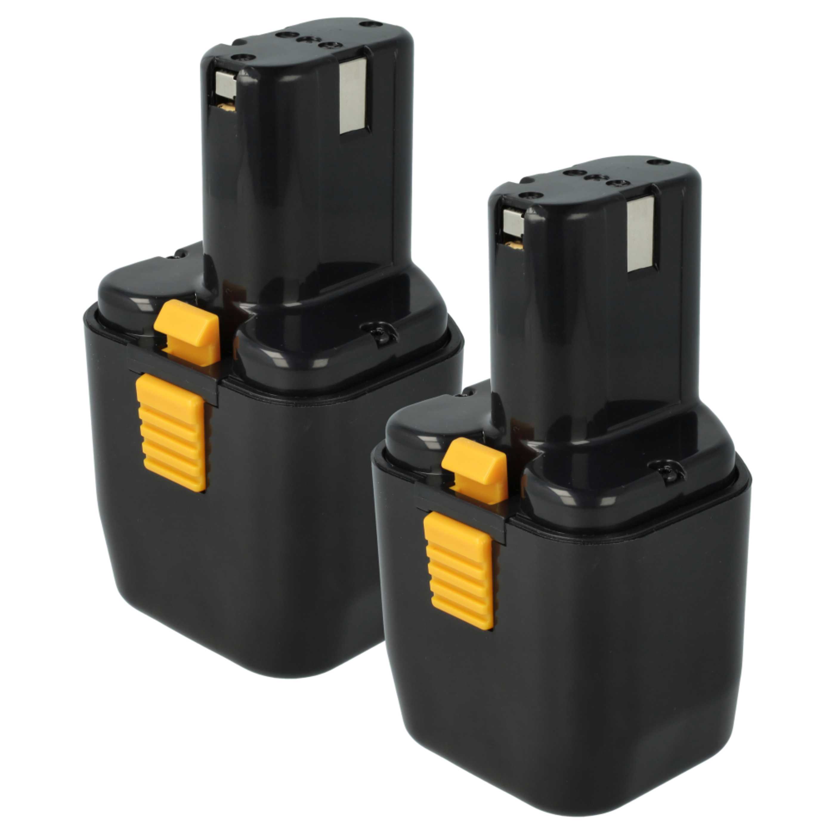 2x Battery replaces Hitachi EB12B, EB12G, EB1224, EB12, EB12M Electric Power Tool - 2100 mAh, 12 V, NiMH