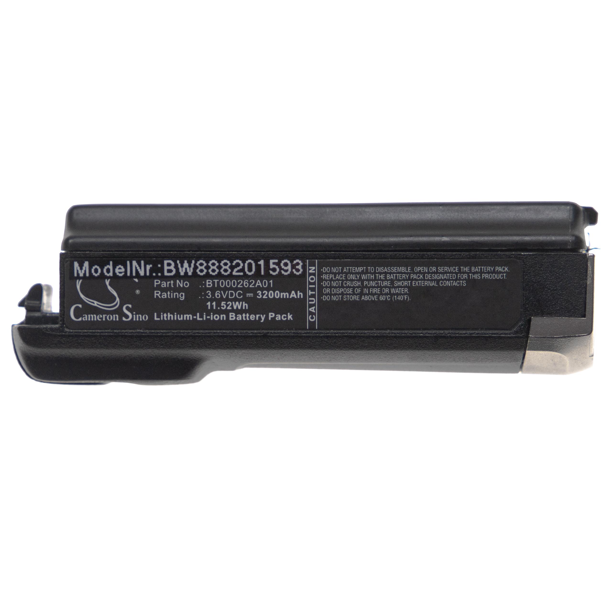 Batterie remplace Zebra BTRY-NWTRS-50MA-01 pour scanner de code-barre - 3200mAh 3,6V Li-ion