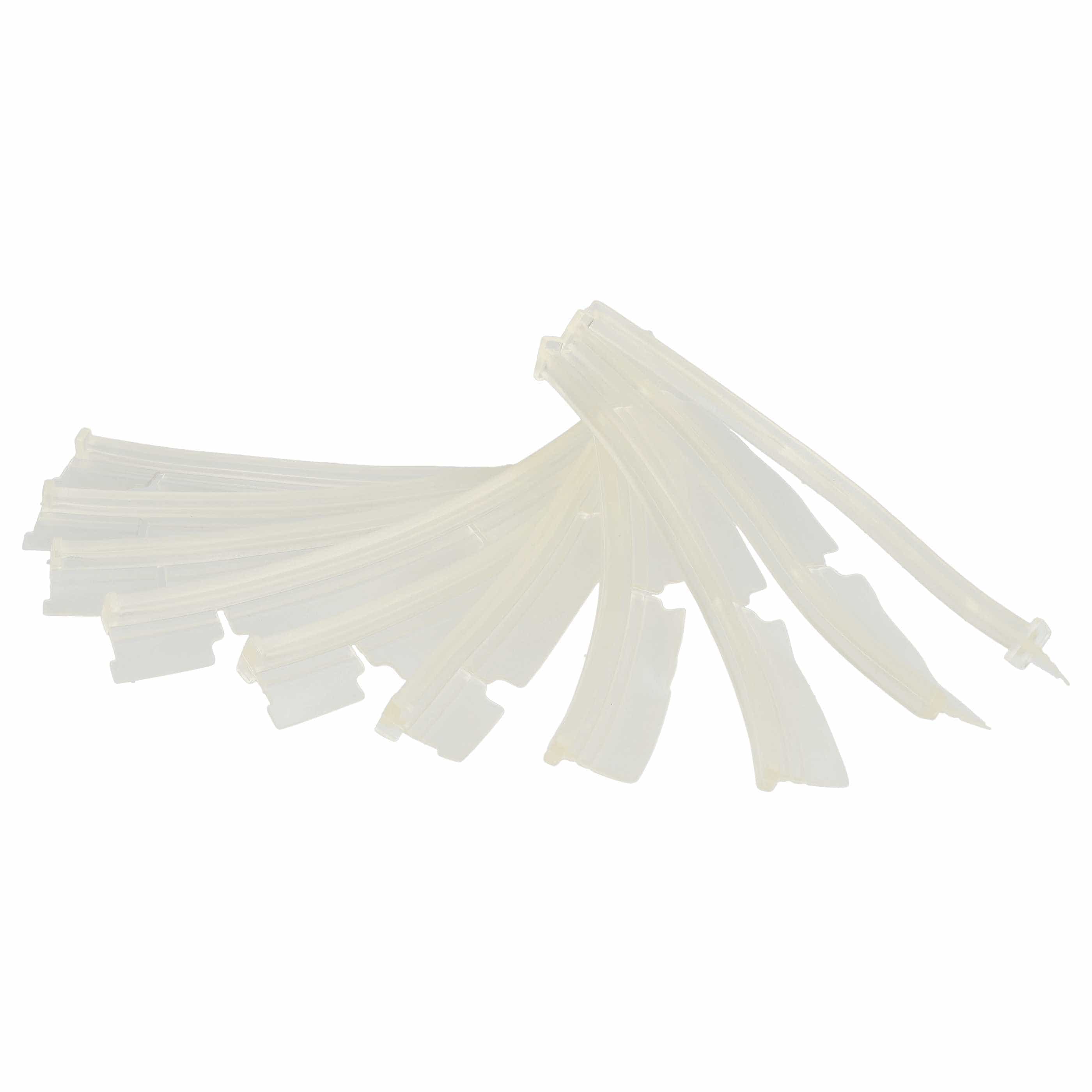10x Rubber Lip suitable for Neato, Vorwerk XV-11 Robot Vacuum Cleaner etc. - With Slats