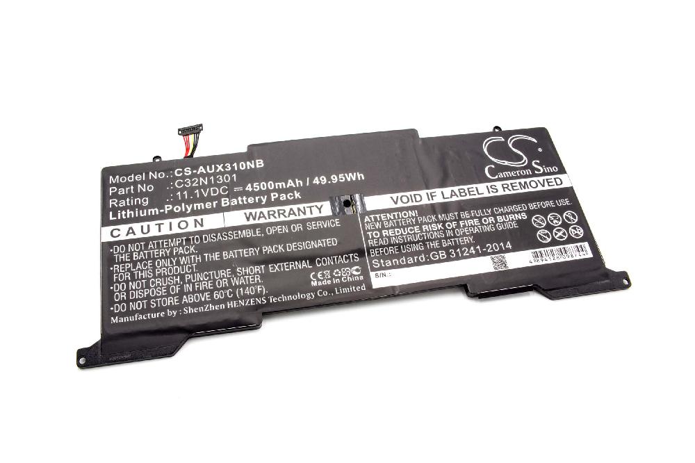 Batterie remplace Asus C32N1301, 0B200-00510000 pour ordinateur portable - 4500mAh 11,1V Li-polymère