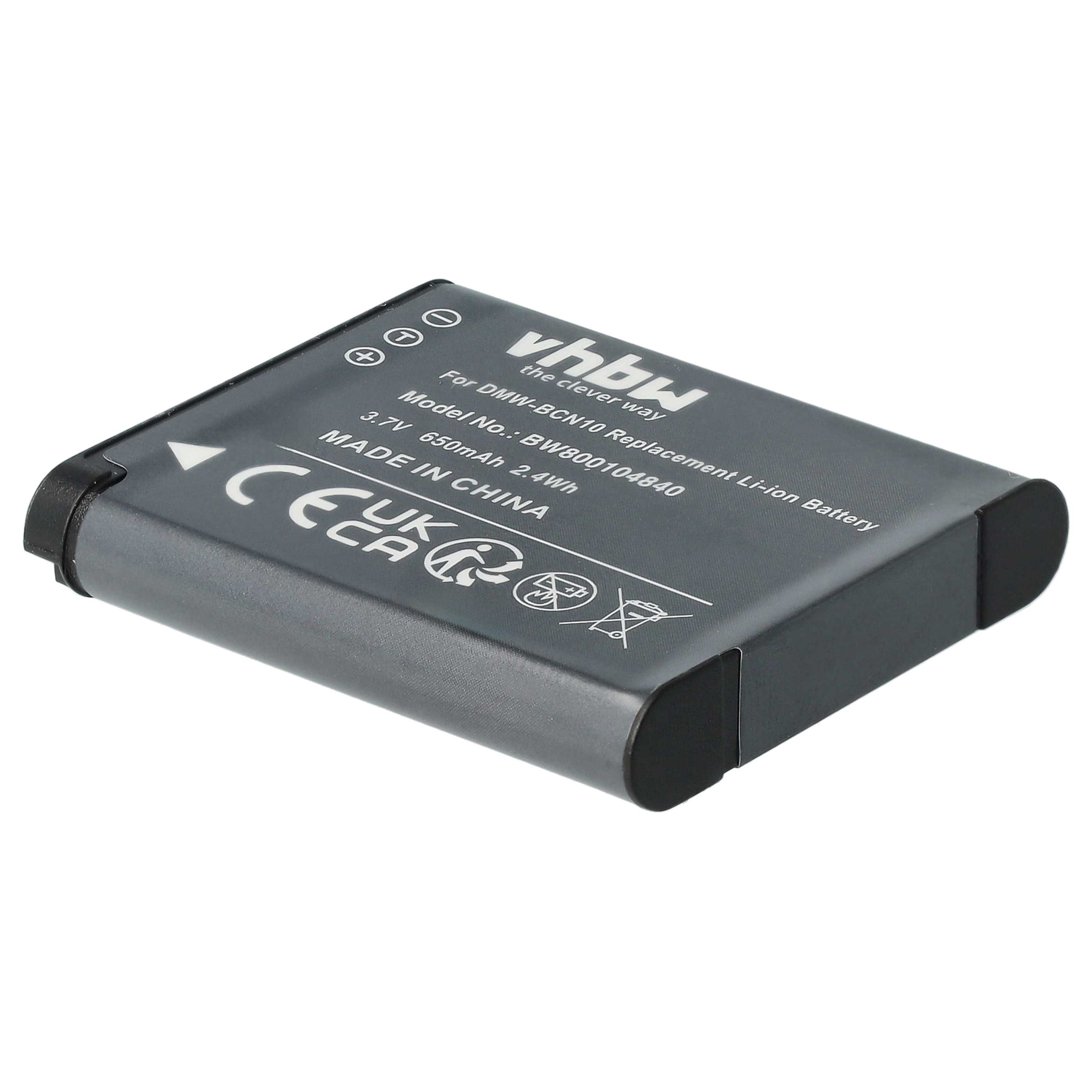 Battery replaces Leica BP-DC14E, BP-DC14 - 650mAh, 3.7V, Li-Ion