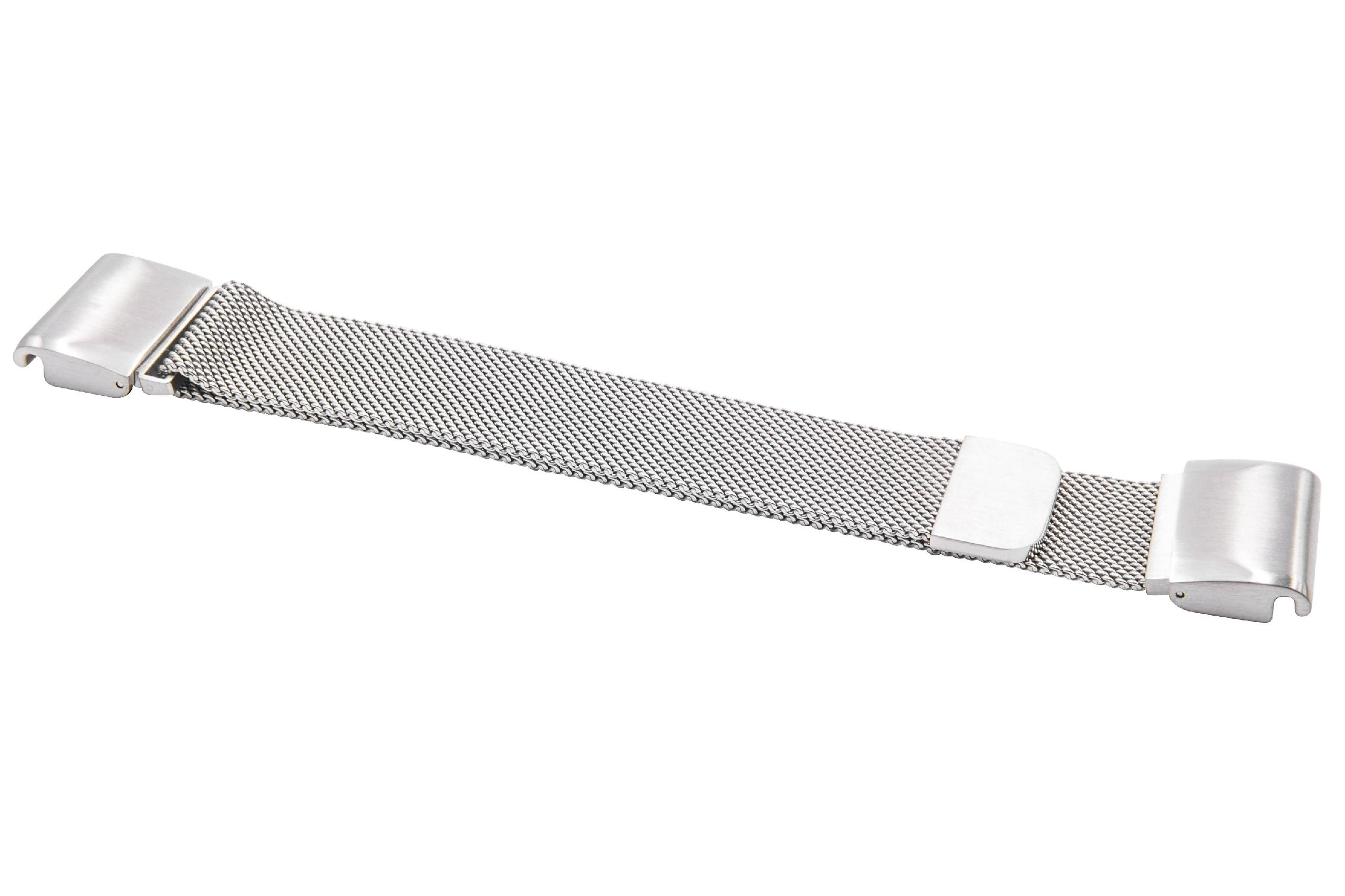 cinturino per Garmin Quatix Smartwatch ecc - fino a 248 mm circonferenza del polso, acciaio inox, argento