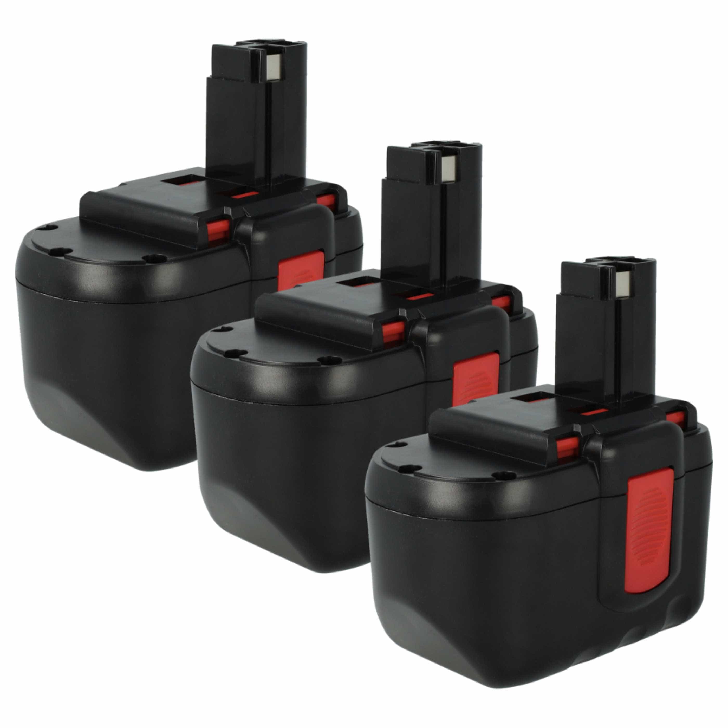 3x Battery replaces Bosch 2607335268, 2607335280, 2607335279 Electric Power Tool - 3000 mAh, 24 V, NiMH