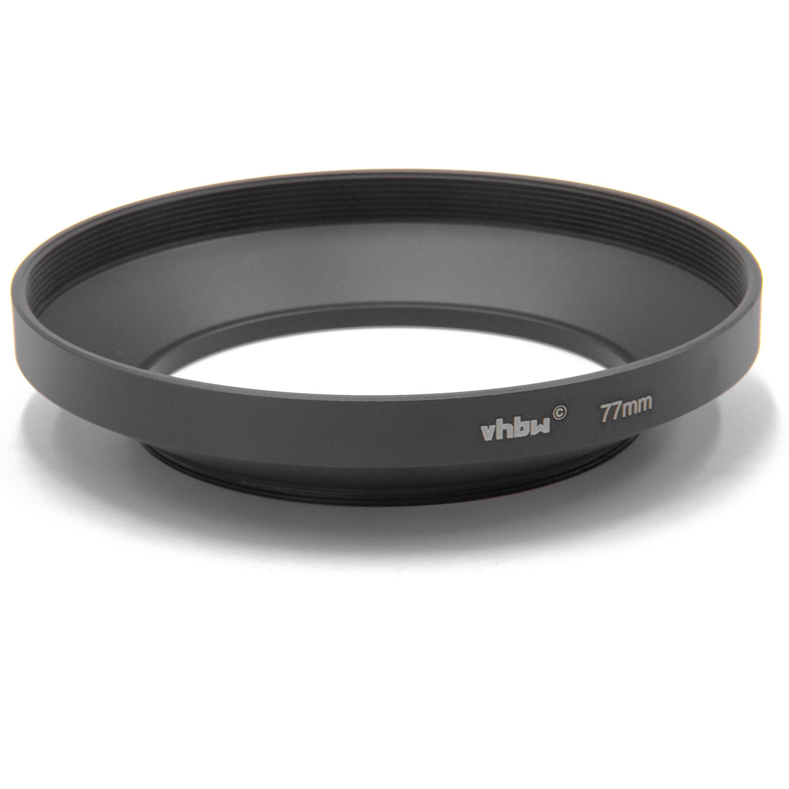 Lens Hood suitable for 77mm Lens - Wide-Angle Lens Shade Black, Round