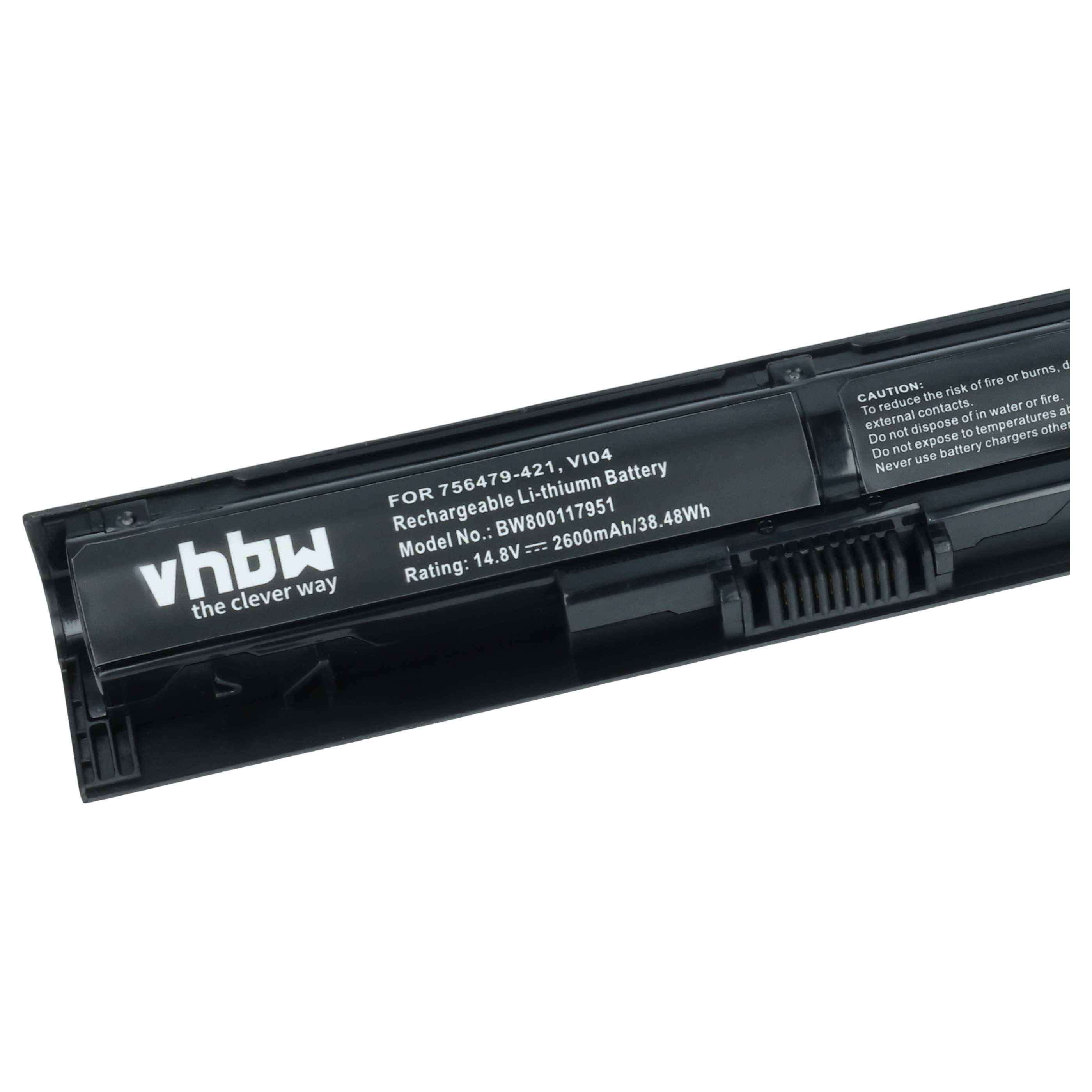 Notebook Battery Replacement for HP 756744-001, 756478-421, 756478-541, 756479-421 - 2600 mAh 14.4 V Li-Ion