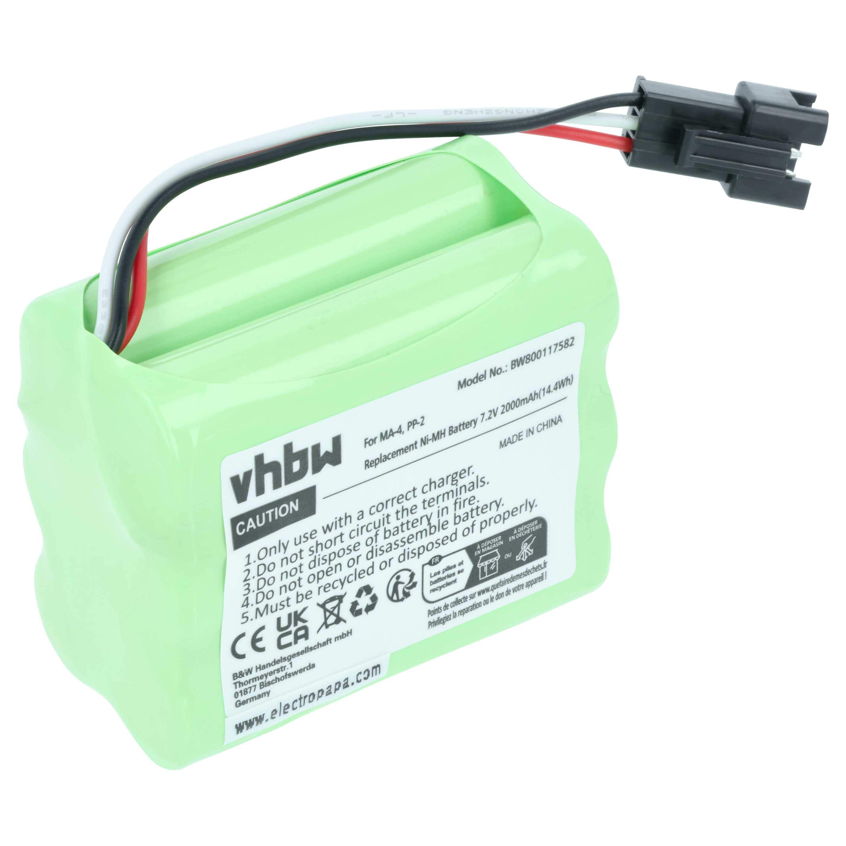 DAB Radio Battery replaces Teac BP-R1, BP-R12EU, BP-R1EU, BP-R2, BP-R5 - 2000 mAh 7.2 V NiMH