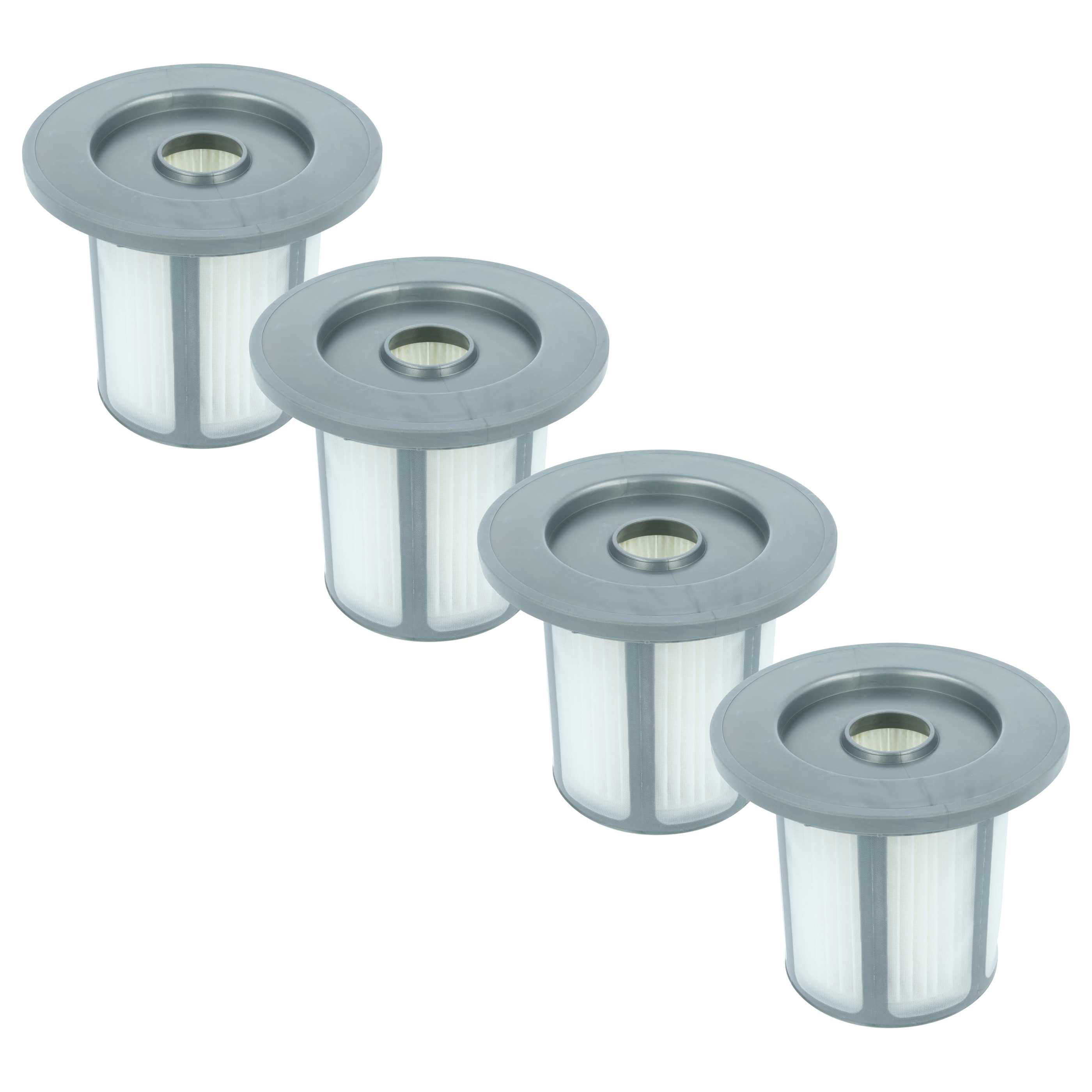 4x cartridge filter replaces Bosch 12033215 for Vacuum Cleaner, white / grey