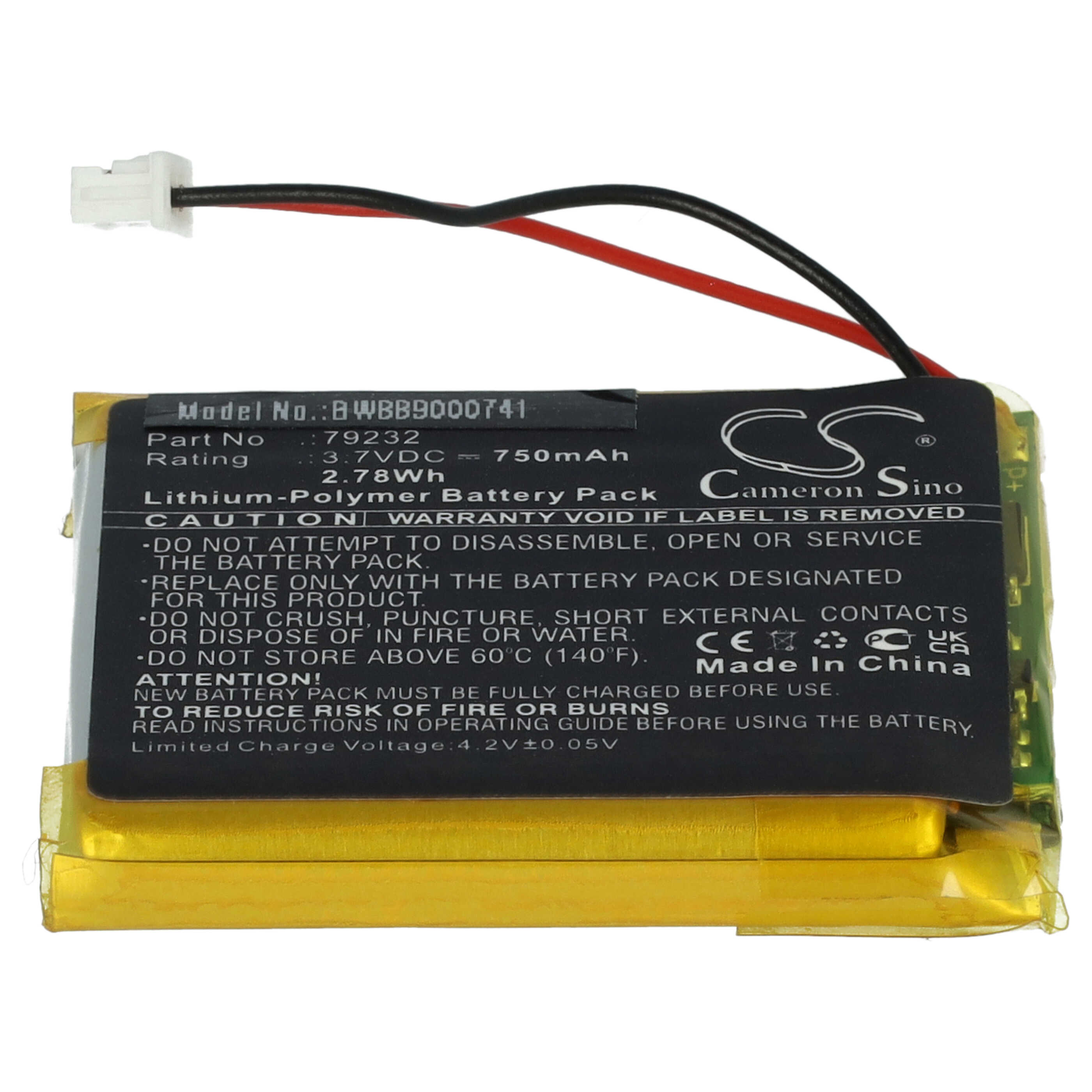 Akumulator do niani elektronicznej zamiennik Floureon 79232 - 750 mAh 3,7 V LiPo