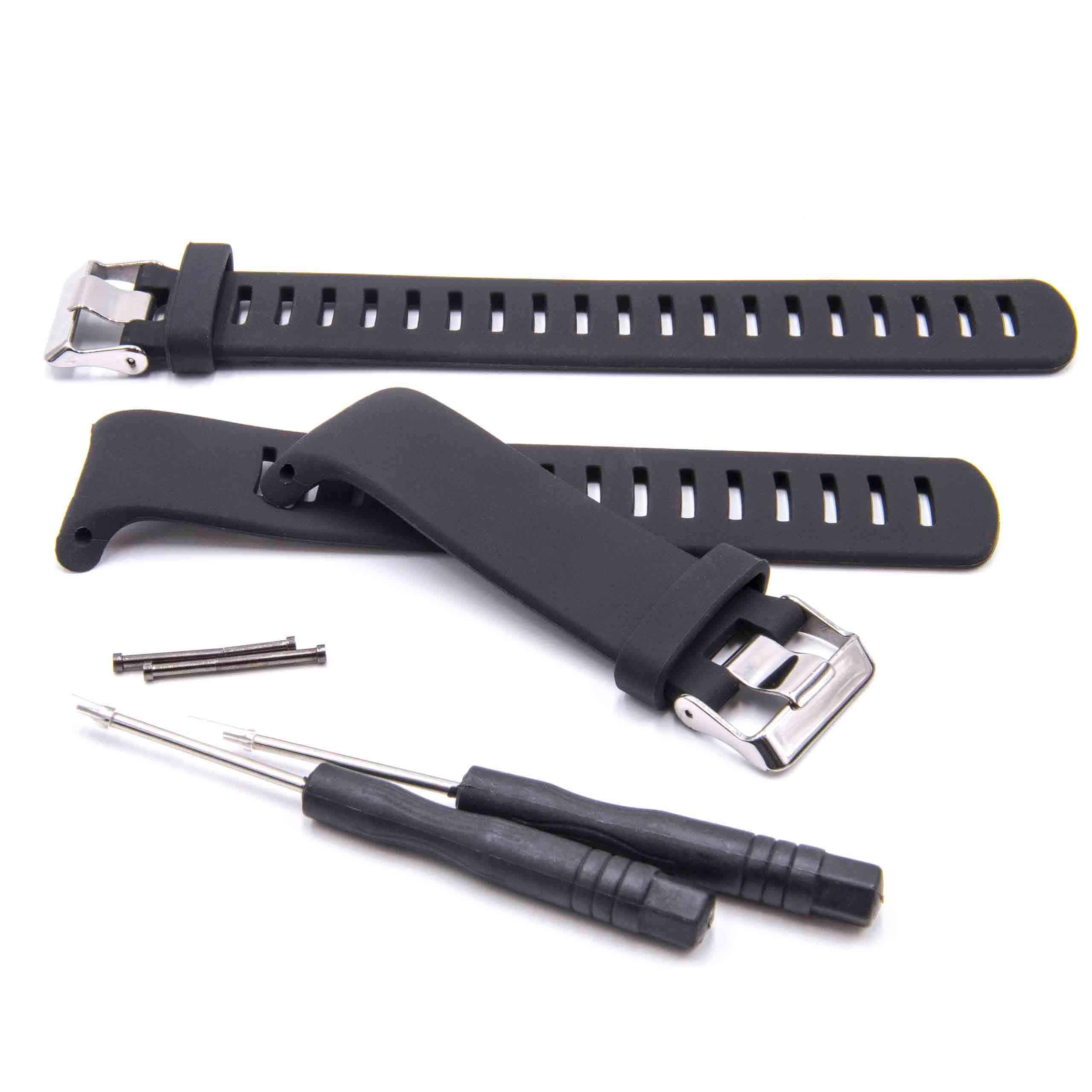 Bracelet pour montre intelligente Suunto - 16.3cm + 13,2 cm de long, 23mm de large, noir