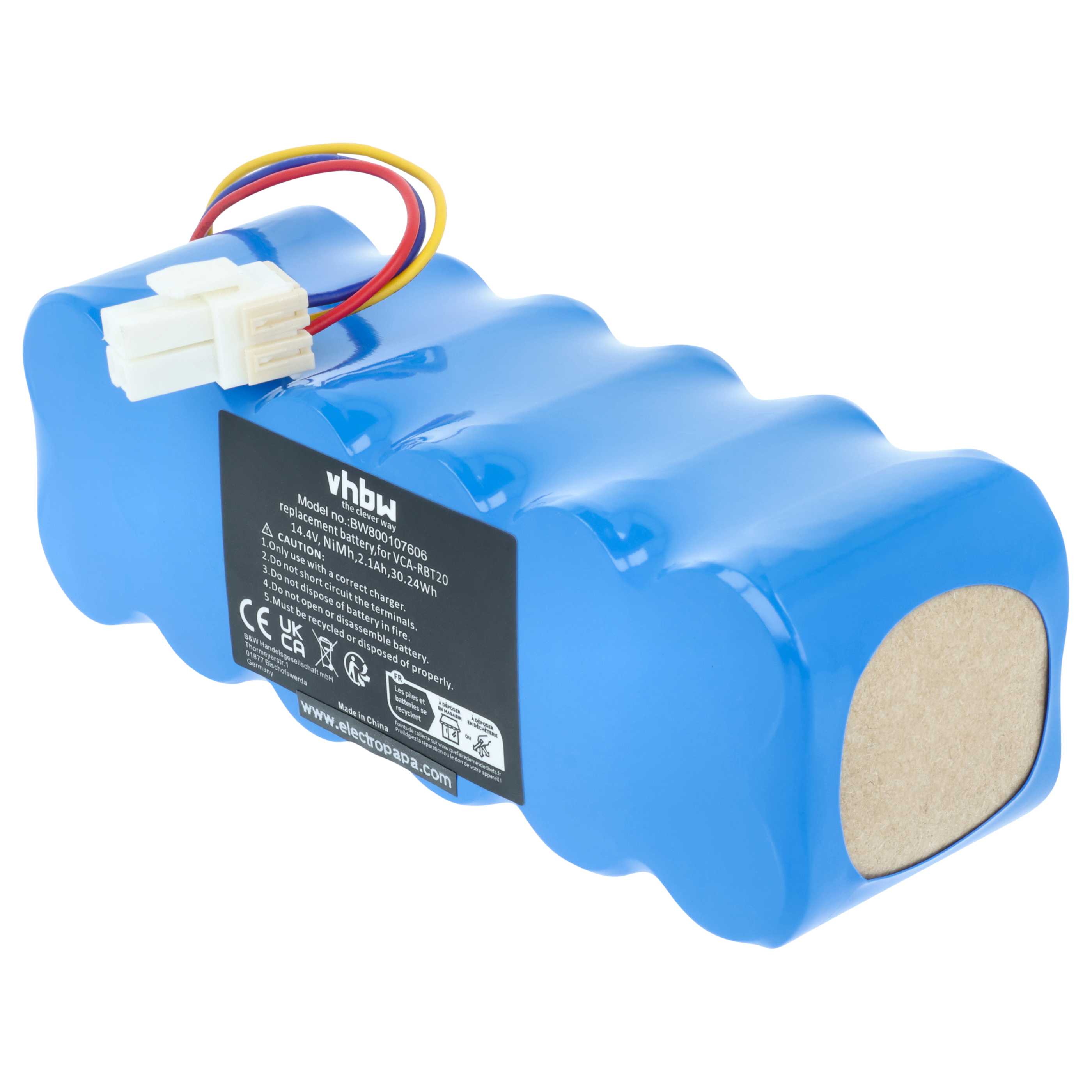 Batteria sostituisce Samsung AP5576883, DJ63-01050A, AP5579205 per aspirapolvere - 2100mAh 14,4V NiMH