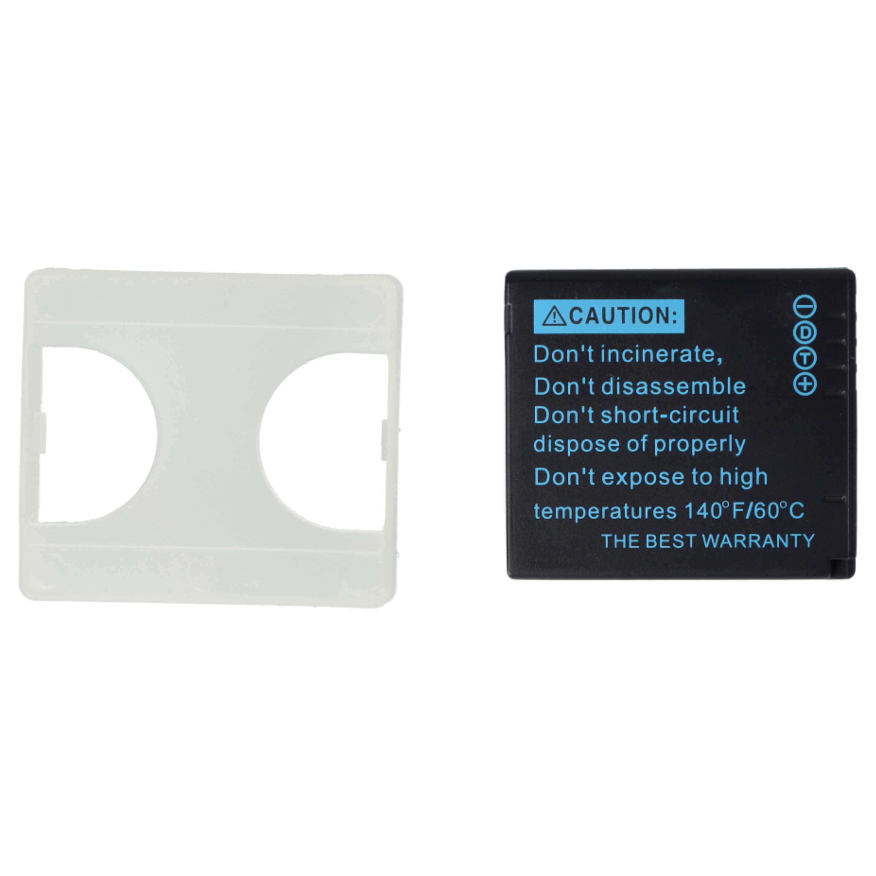 2x Battery replaces Panasonic DMW-BCF10E, DMW-BCF10 - 1000mAh, 3.6V, Li-Ion