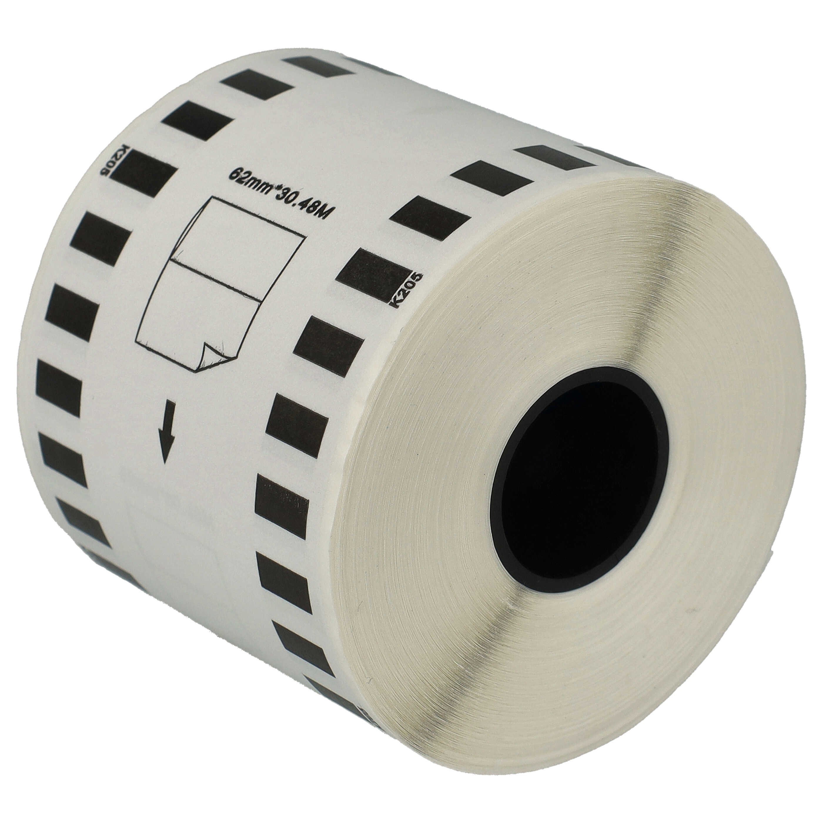 Labels replaces Brother DK-22205 for Labeller - Premium 62 mm x 30.48m