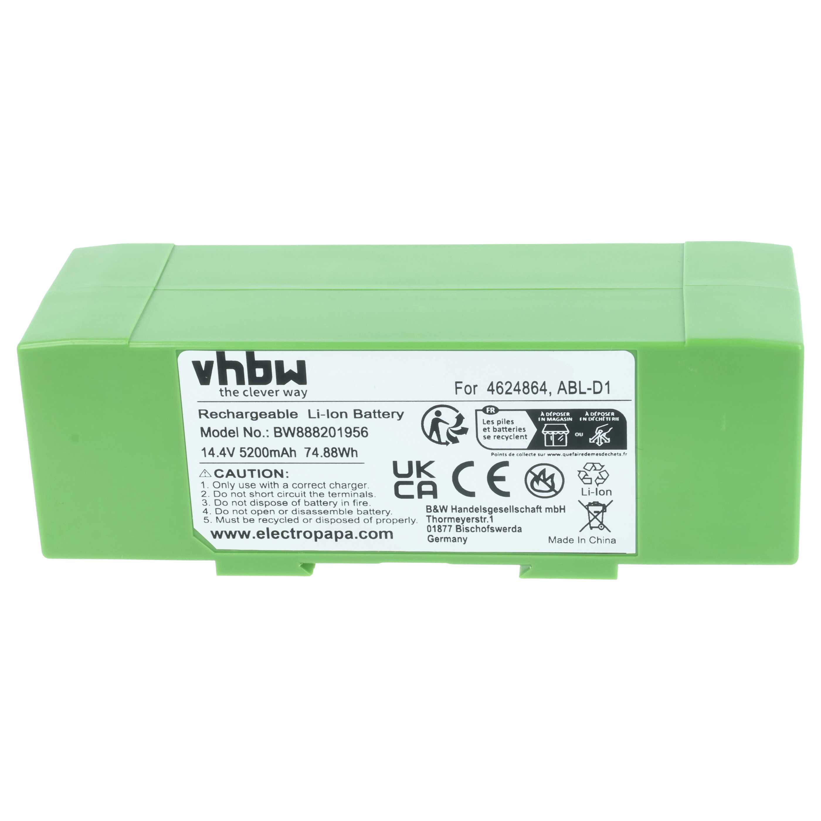 Akumulator do odkurzacza iRobot zamiennik iRobot ABL-D1, 4624864, ABL-D2 - 5200mAh 14,4V Li-Ion