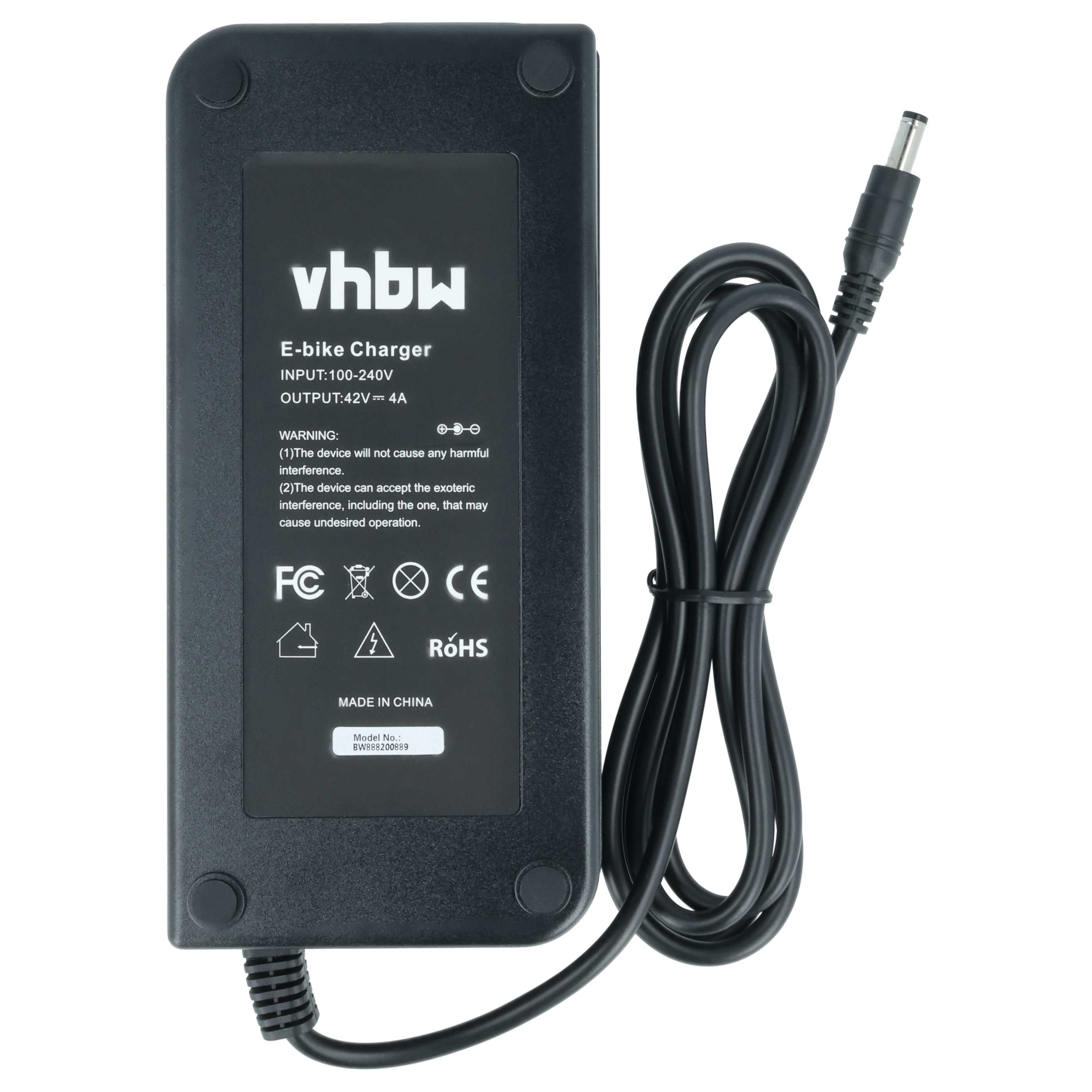 Charger replaces HP1202L3 for Prophete Alu Trecking E-Bike Battery etc. - Round Plug, 4.0 A