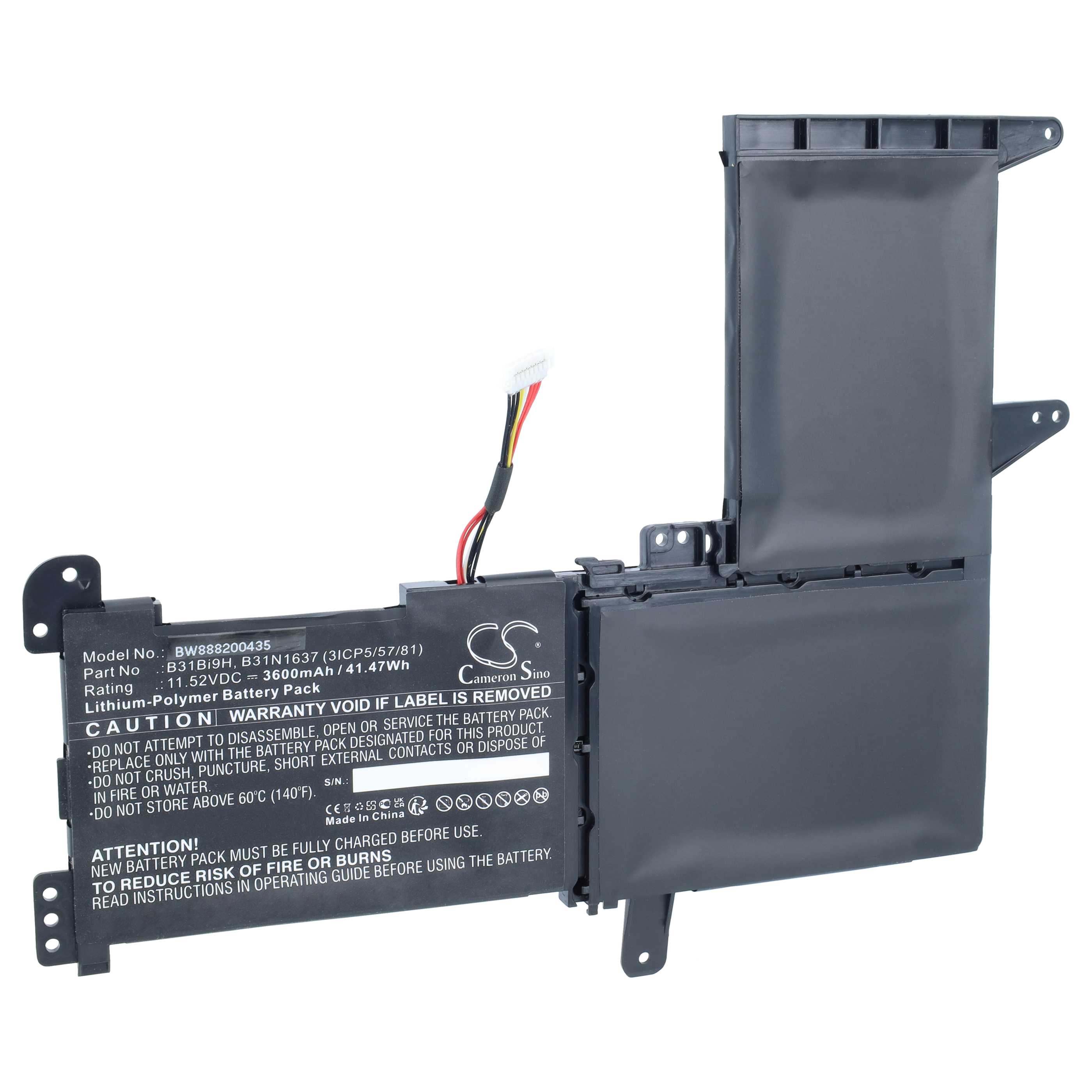 Akumulator do laptopa zamiennik Asus 0B200-02590000, 0B200-02590100 - 3600 mAh 11,52 V LiPo, czarny