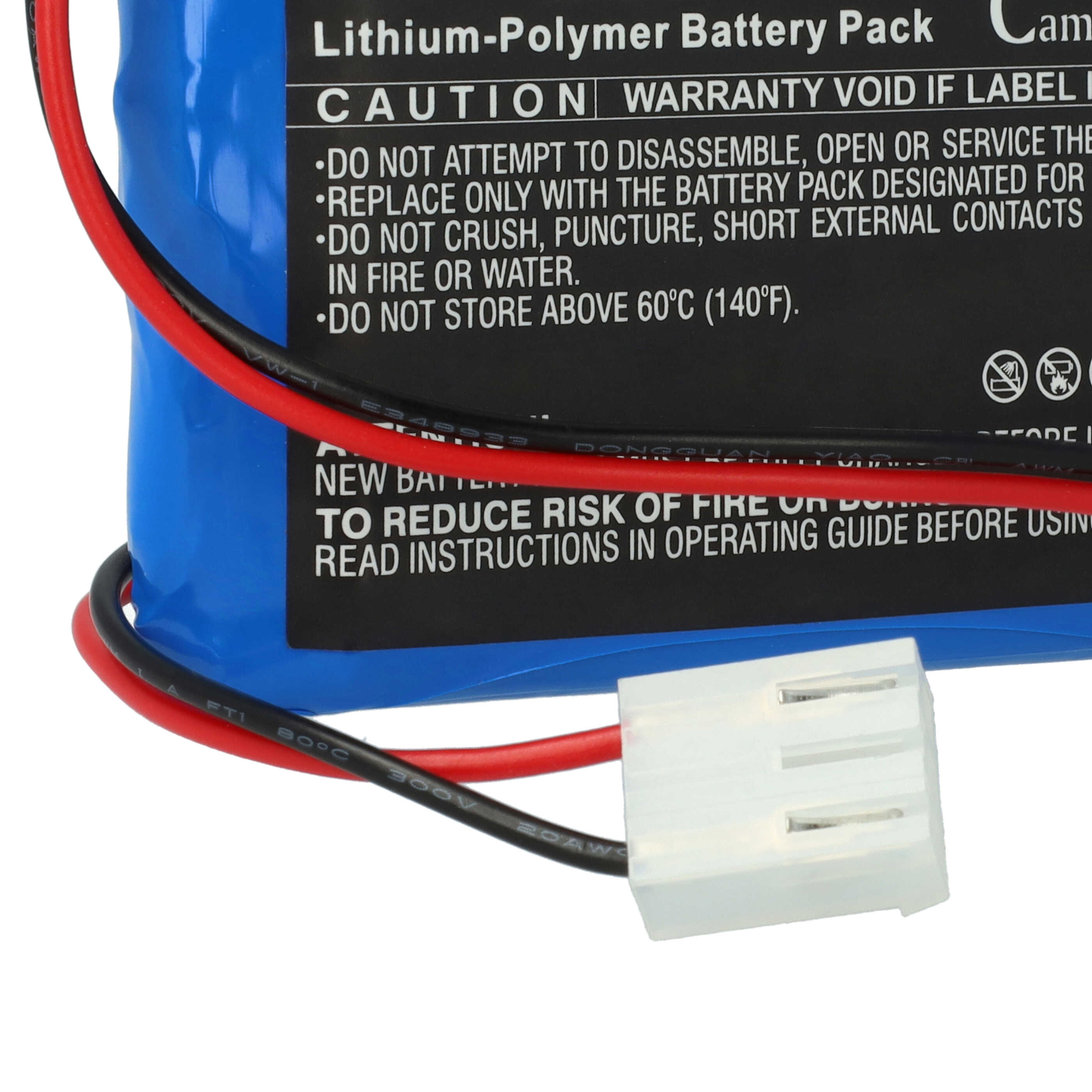Batería reemplaza CONTEC 855183P-2S para tecnología médica (3800 mAh, 7,4 V, Li-Polímero)