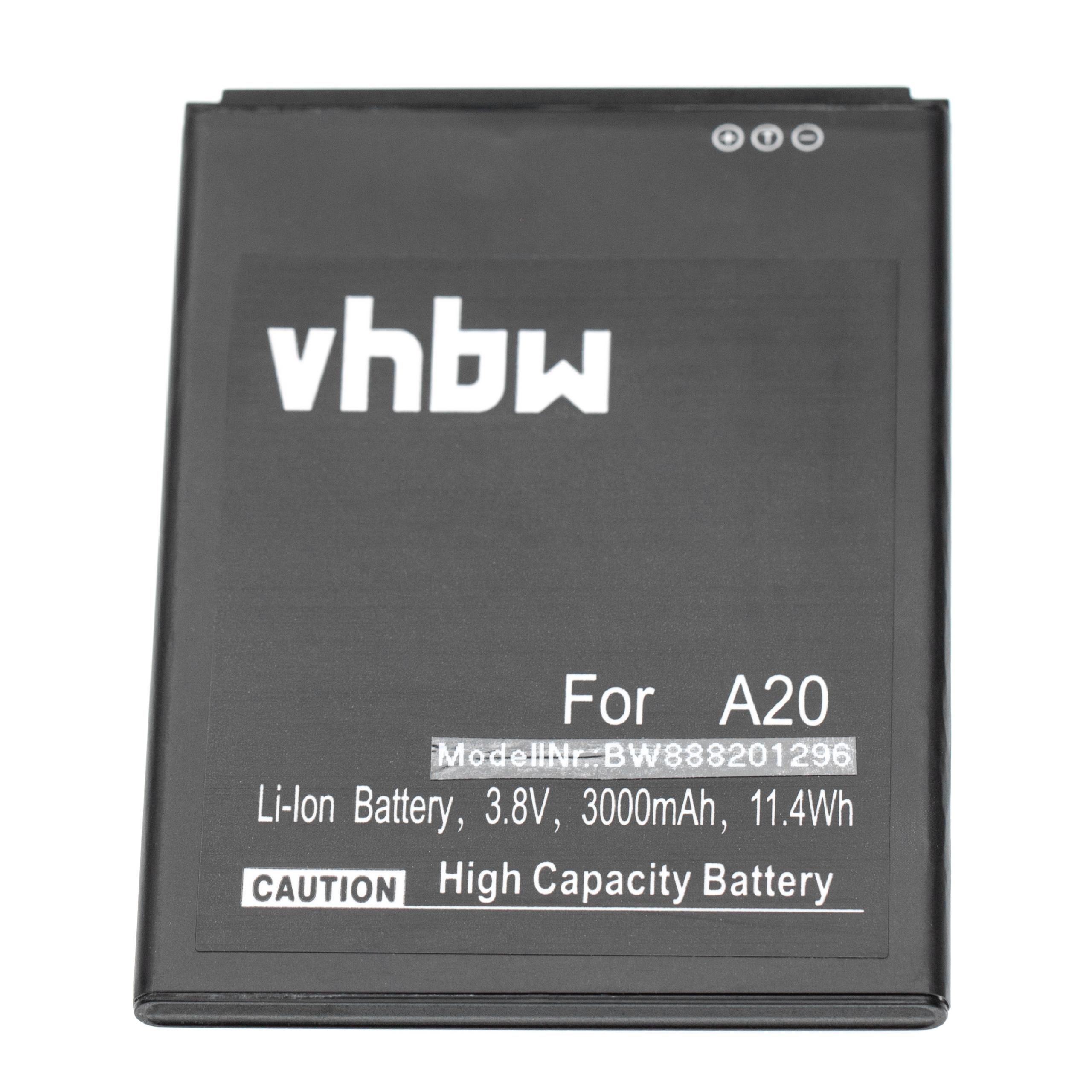 Batería para móvil, teléfono Blackview A20, A20 Pro - 3000 mAh 3,8 V Li-Ion